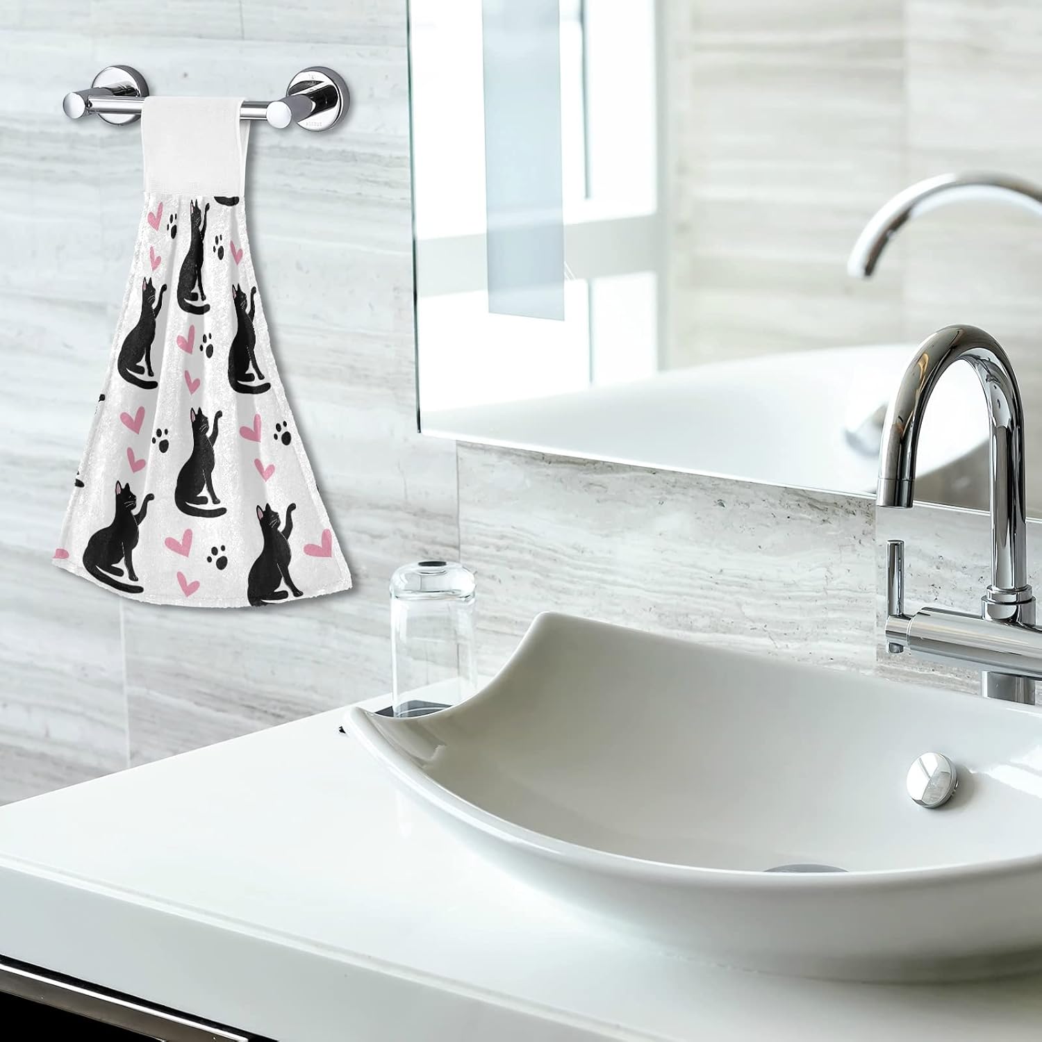 Absorbent Durable Kitchen Hand Towels Set of 2