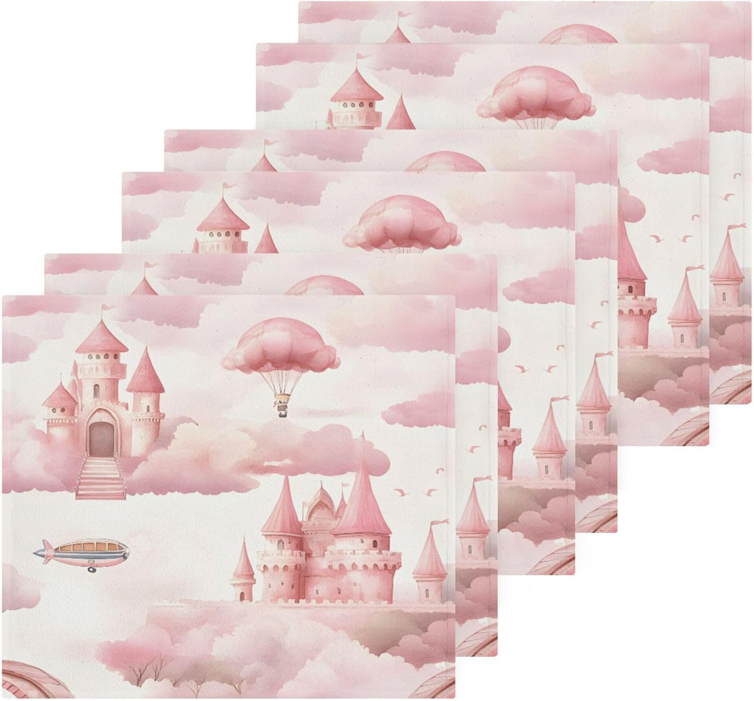 Xigua Watercolor Castle Washcloth Set