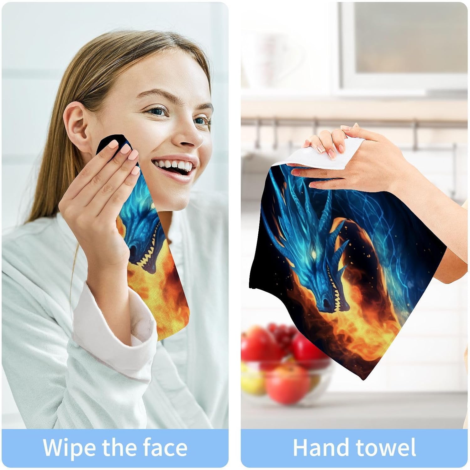 High-Quality Dragon Washcloths 2-Pack