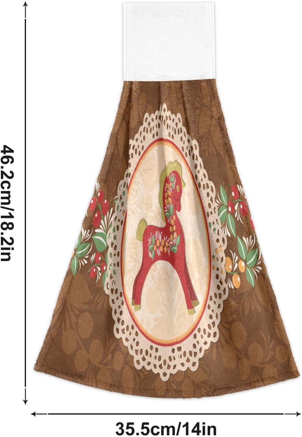 Red Dala Hand Towels Set