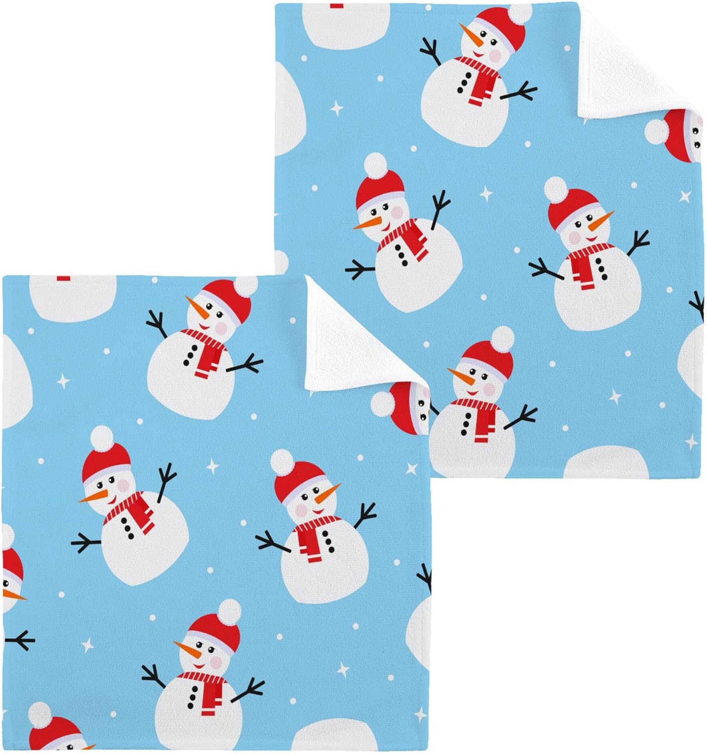 Xigua Christmas Snowman Washcloth Set