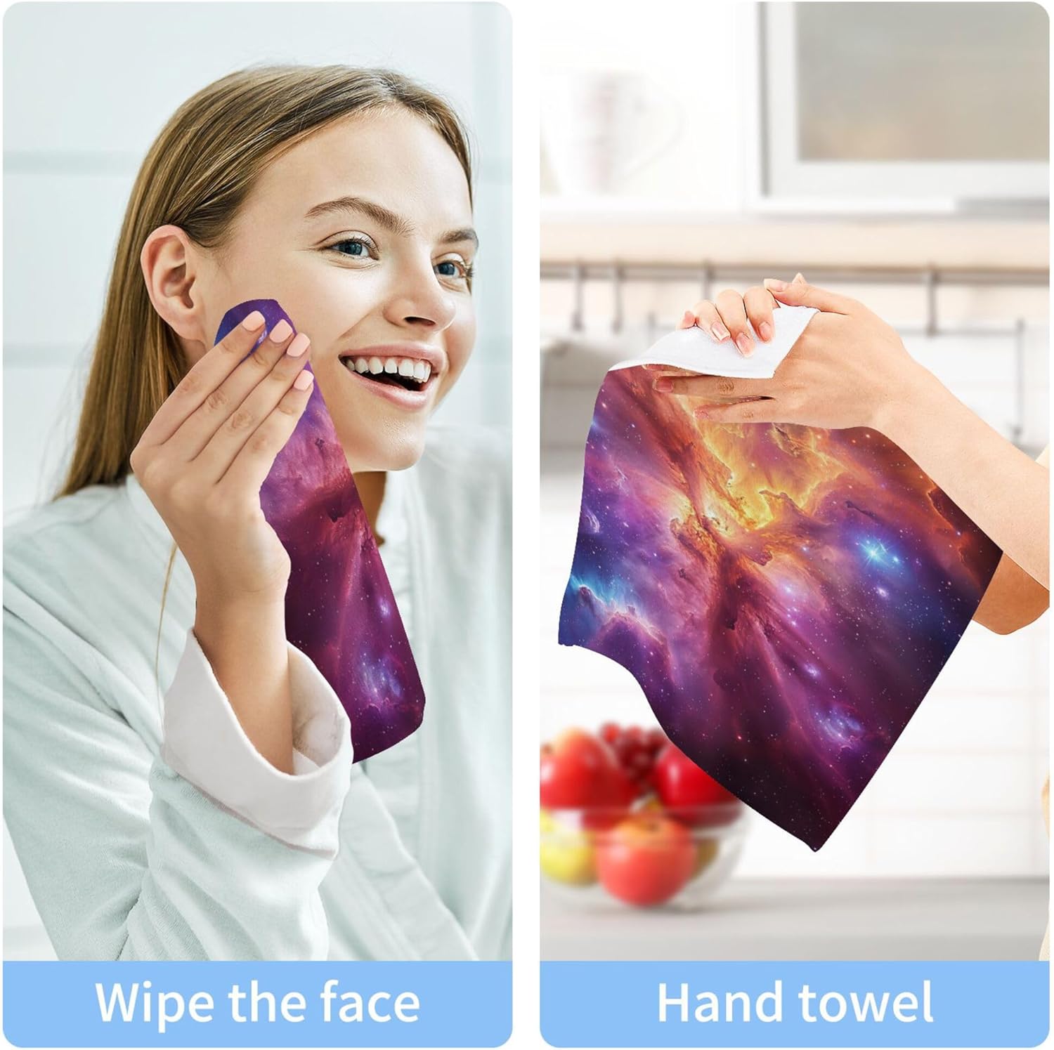 Vibrant Design Durable Washcloth Set for Fast Dry Face and Body Use