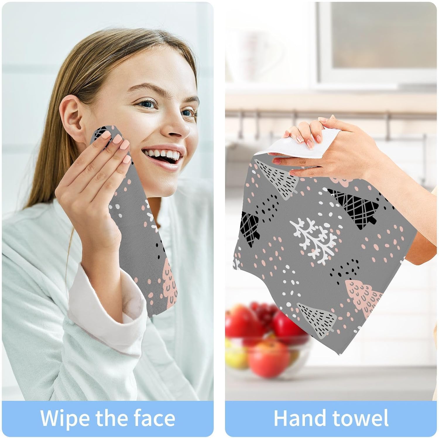 Burbuja Christmas Trees Washcloths