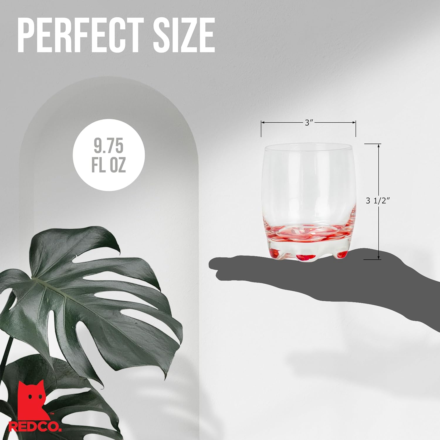 Red Co Vibrant Splash Water Glasses