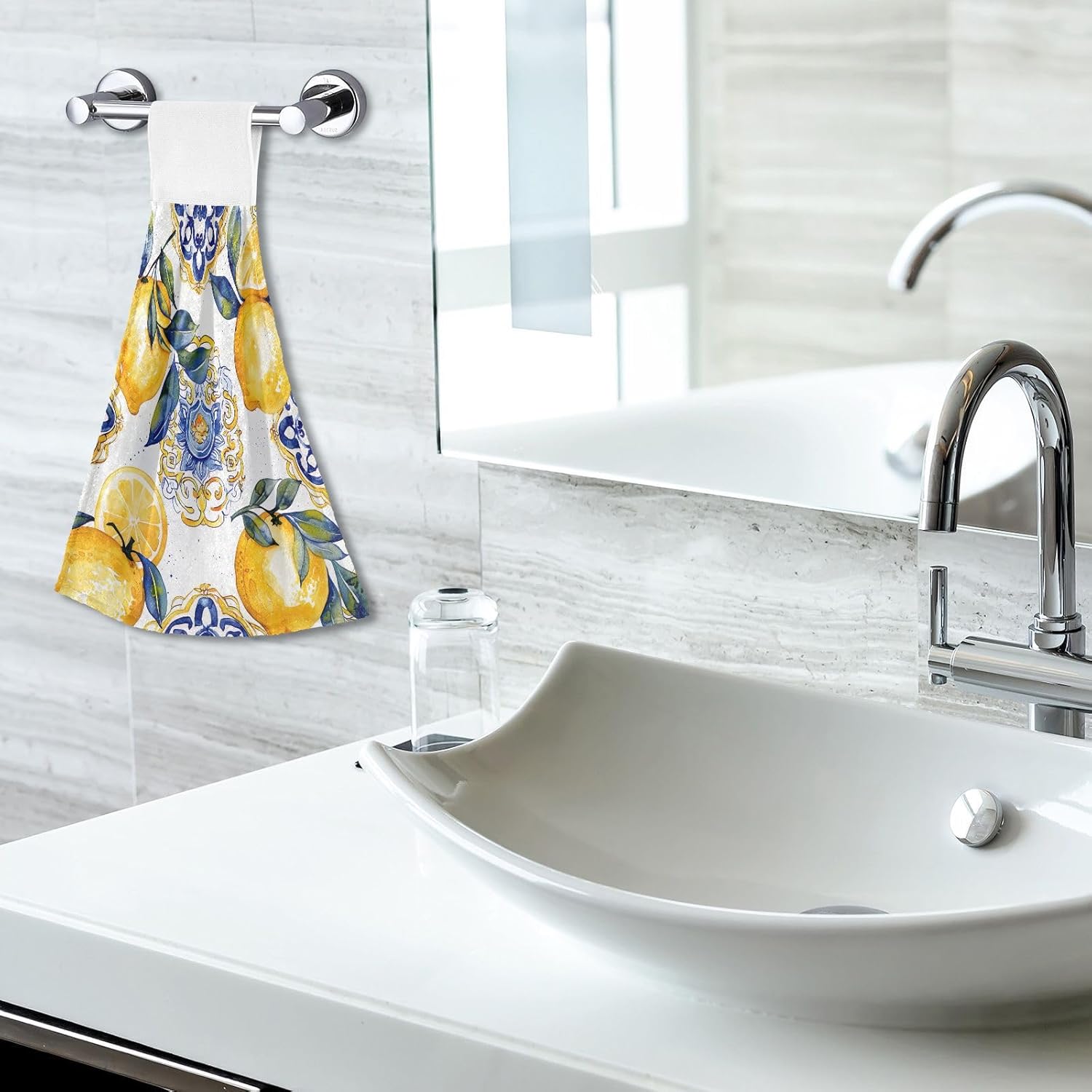 Bathroom Towel with Hanging Loop