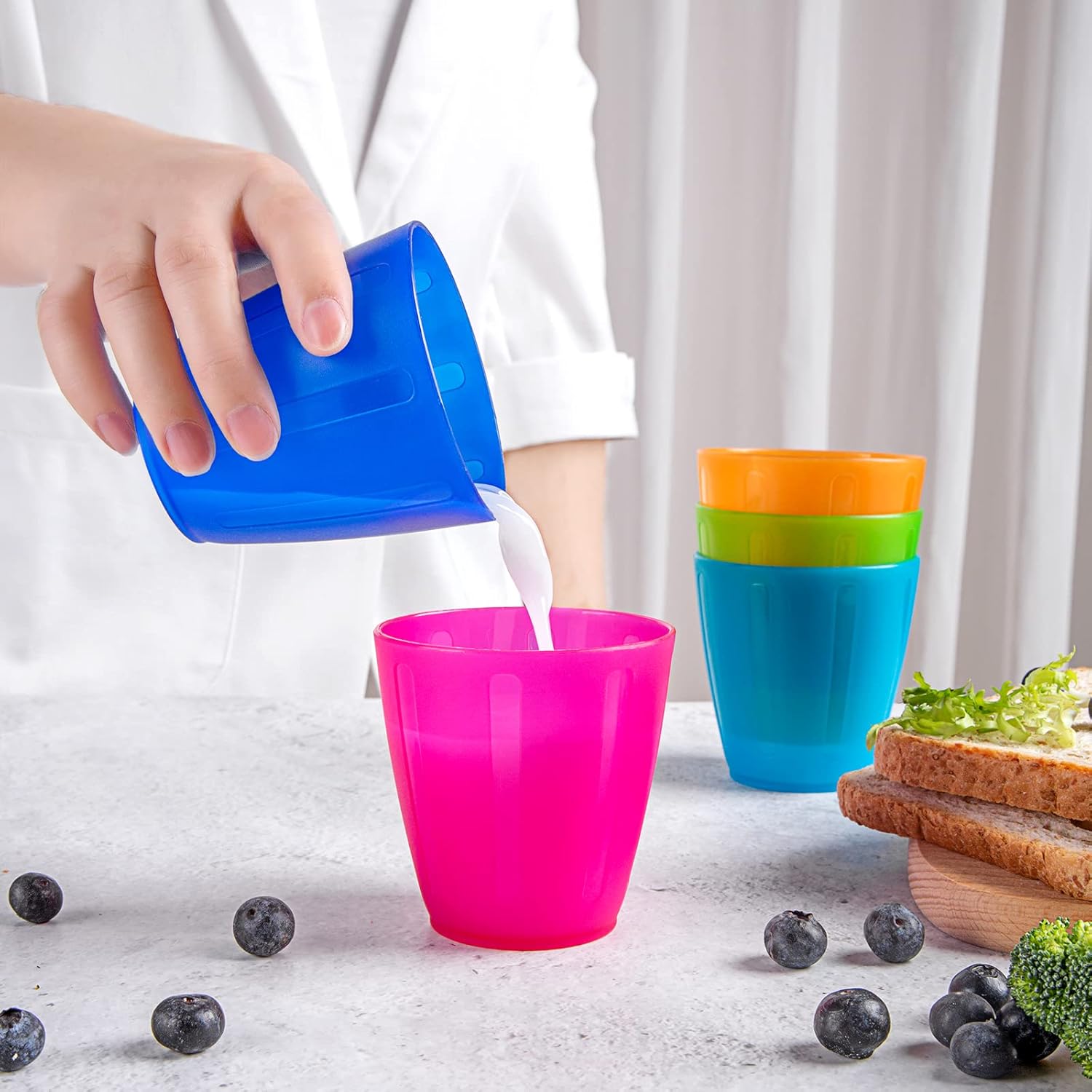 Fun Multicolor Plastic Cups for Kids