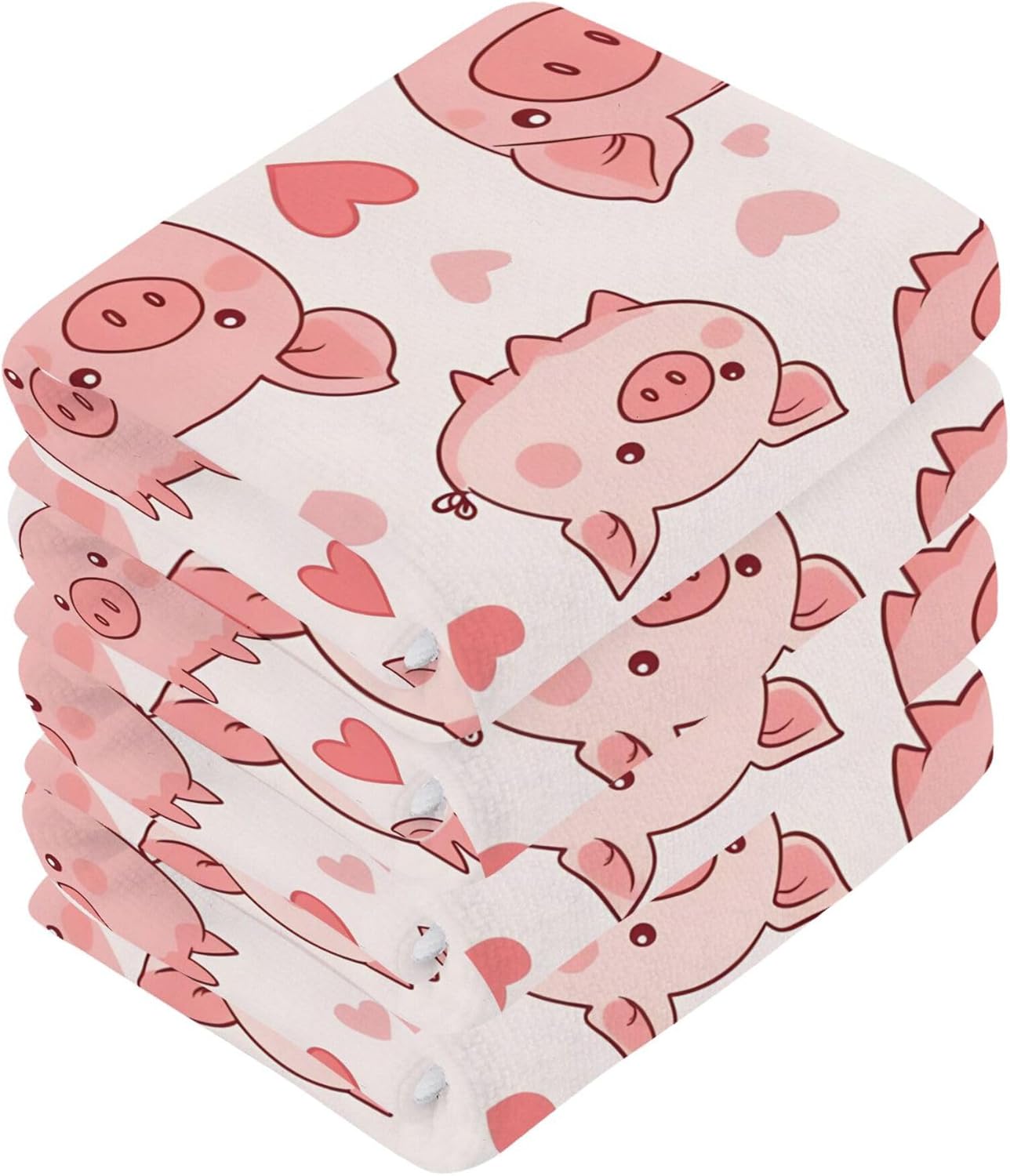 Xigua Cute Pig Washcloth Set