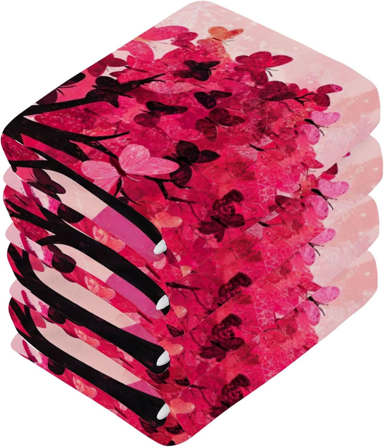 Xigua Red Tree Washcloth Set