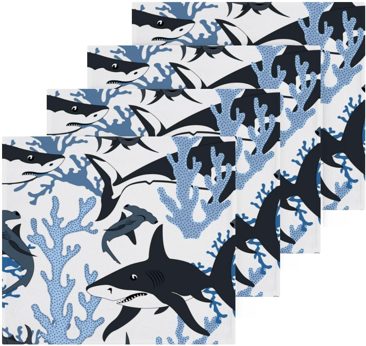 Shark Washcloths 2-Pack
