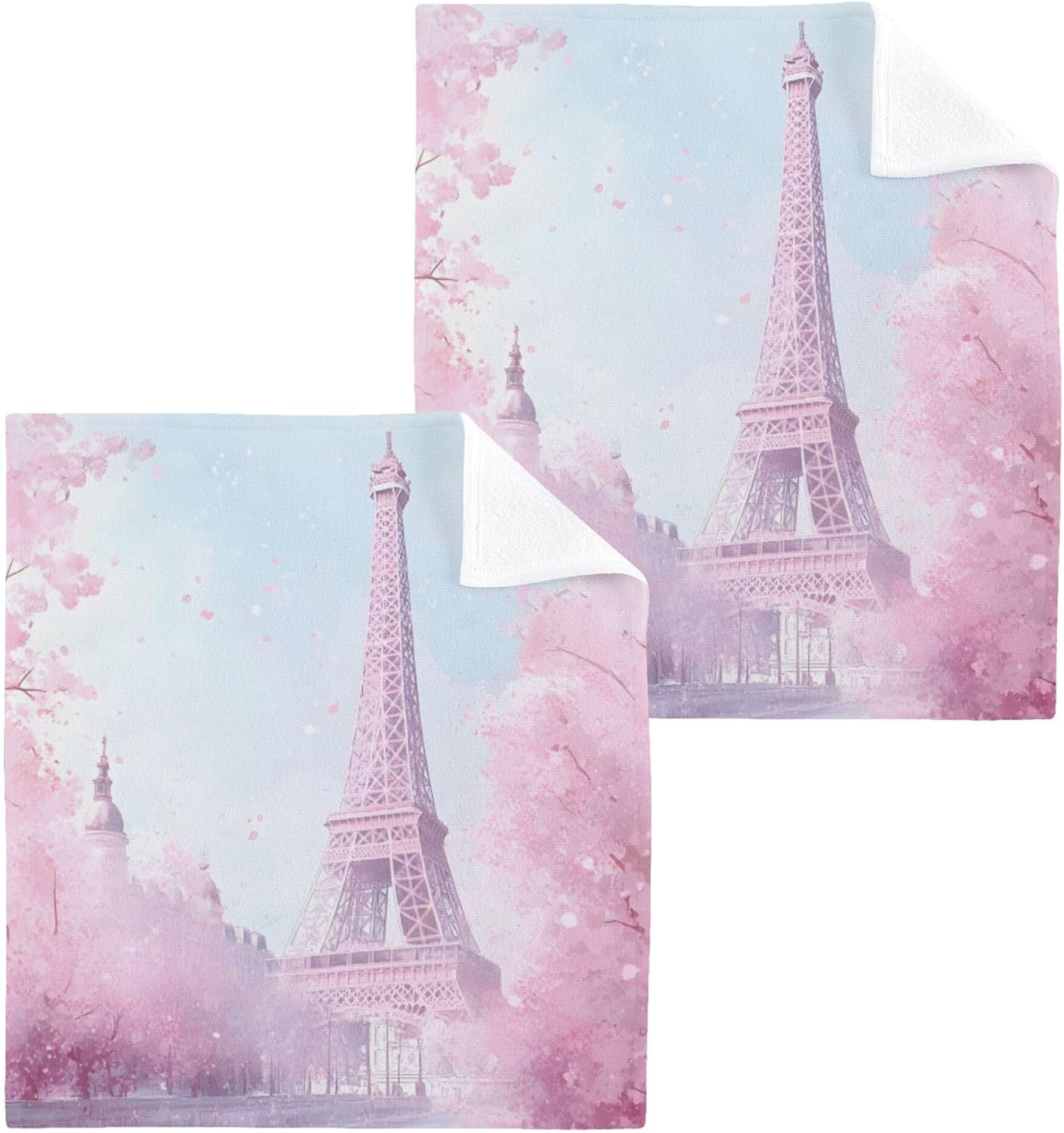Eiffel Tower Washcloth Set - Fast Drying