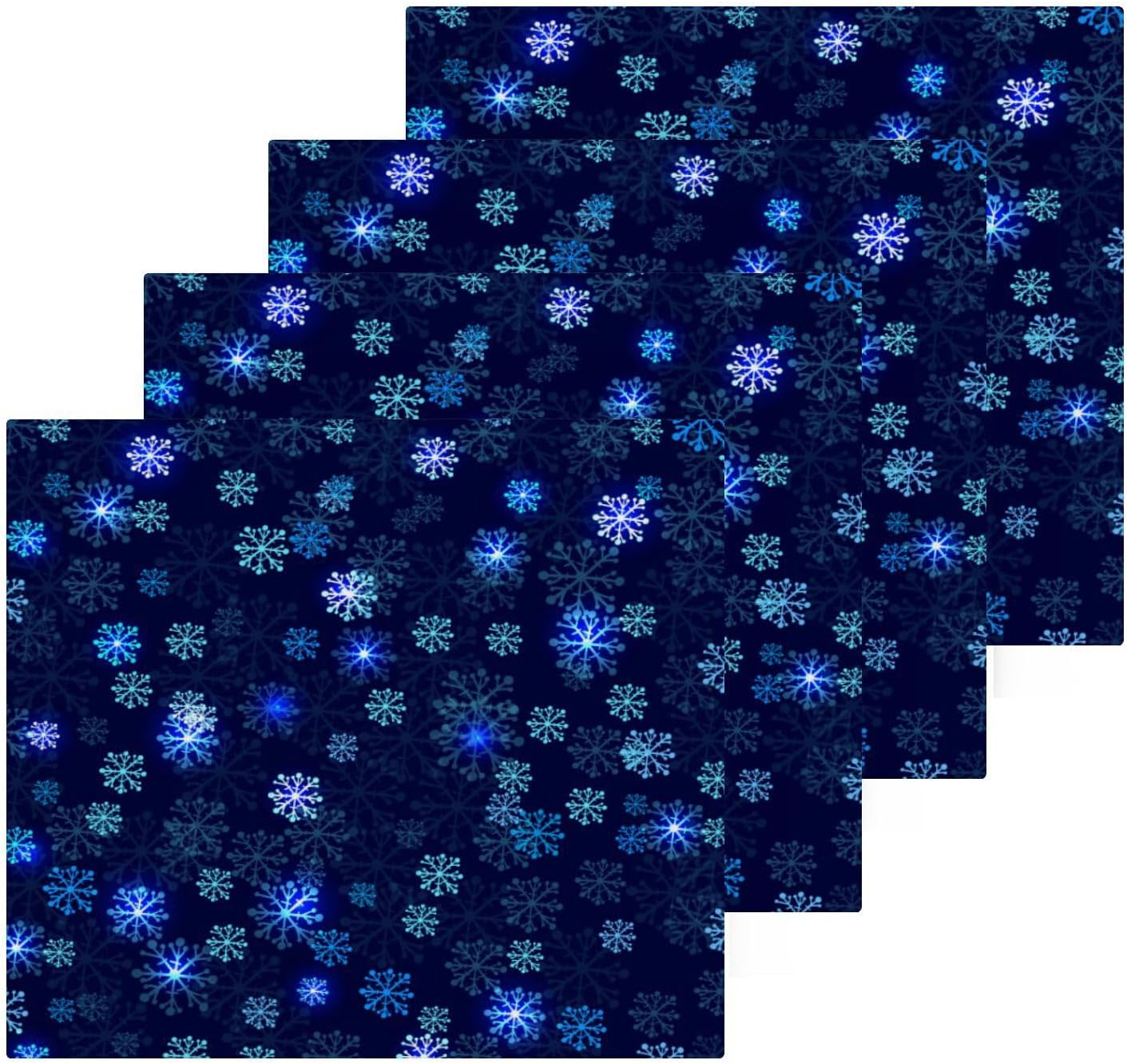 Perfect for Washes Delightful Blue Snowflake Washcloth Set for Baby Adults