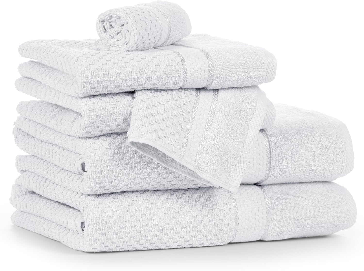 Ample Decor 6 Piece Towel Set - 100 Cotton Quick Dry
