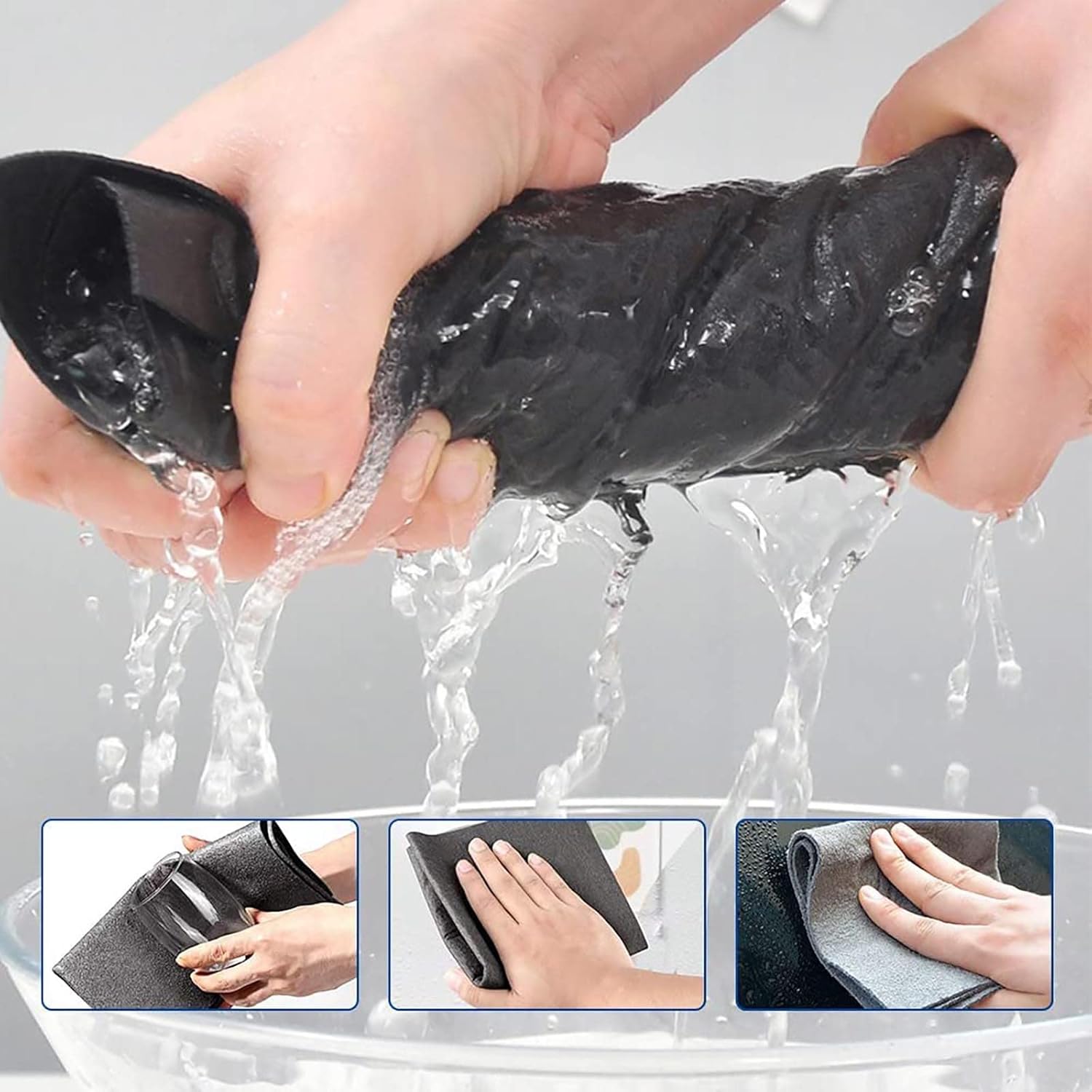 Versatile Cleaning Kitchen Washcloths Durable Machine Washable and Absorbent