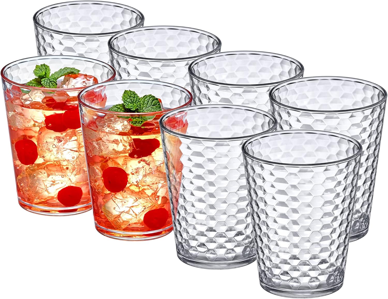 Amazing Abby Snowflake 8-Piece Tumblers 16 oz Reusable