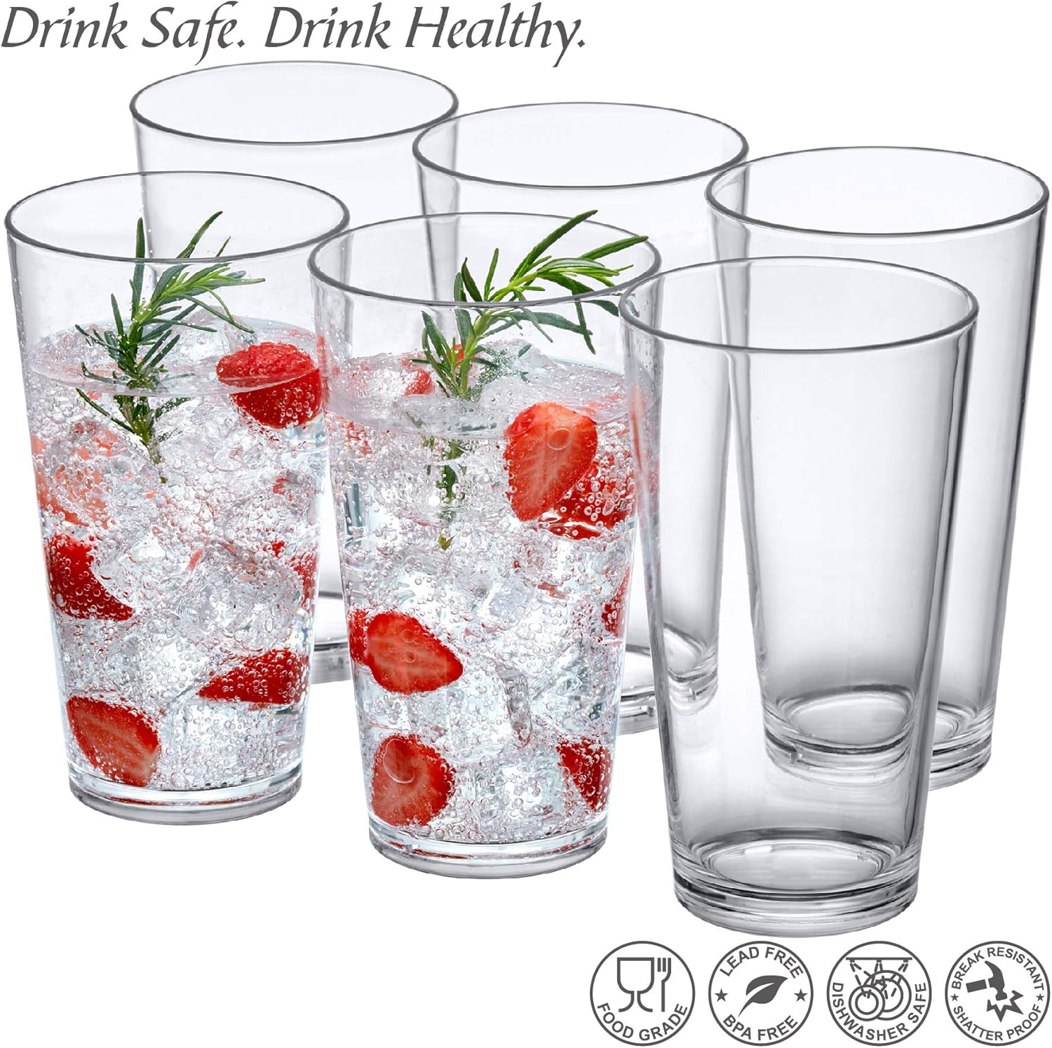 Amazing Abby - Serenity 30oz Reusable Tumblers Set of 6