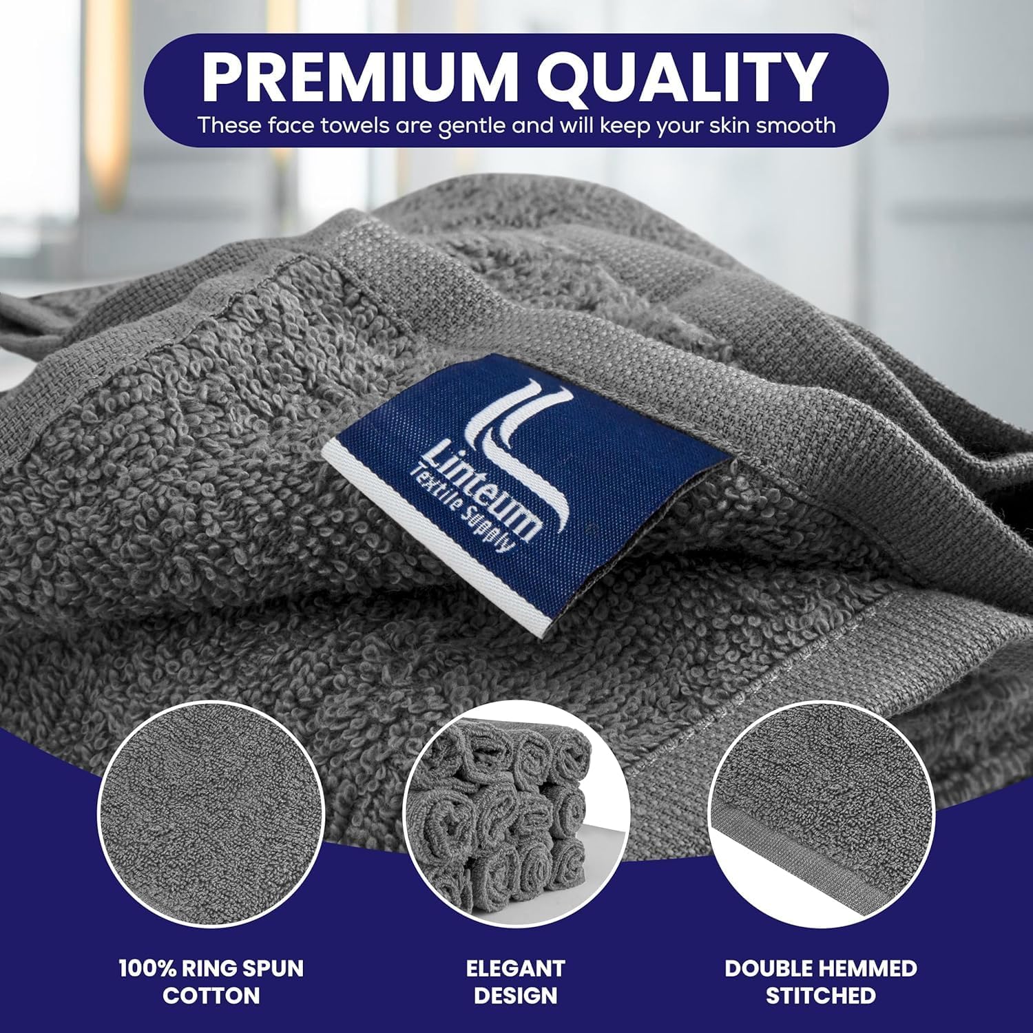 Luxurious Soft Zero Twist Wash Cloths
