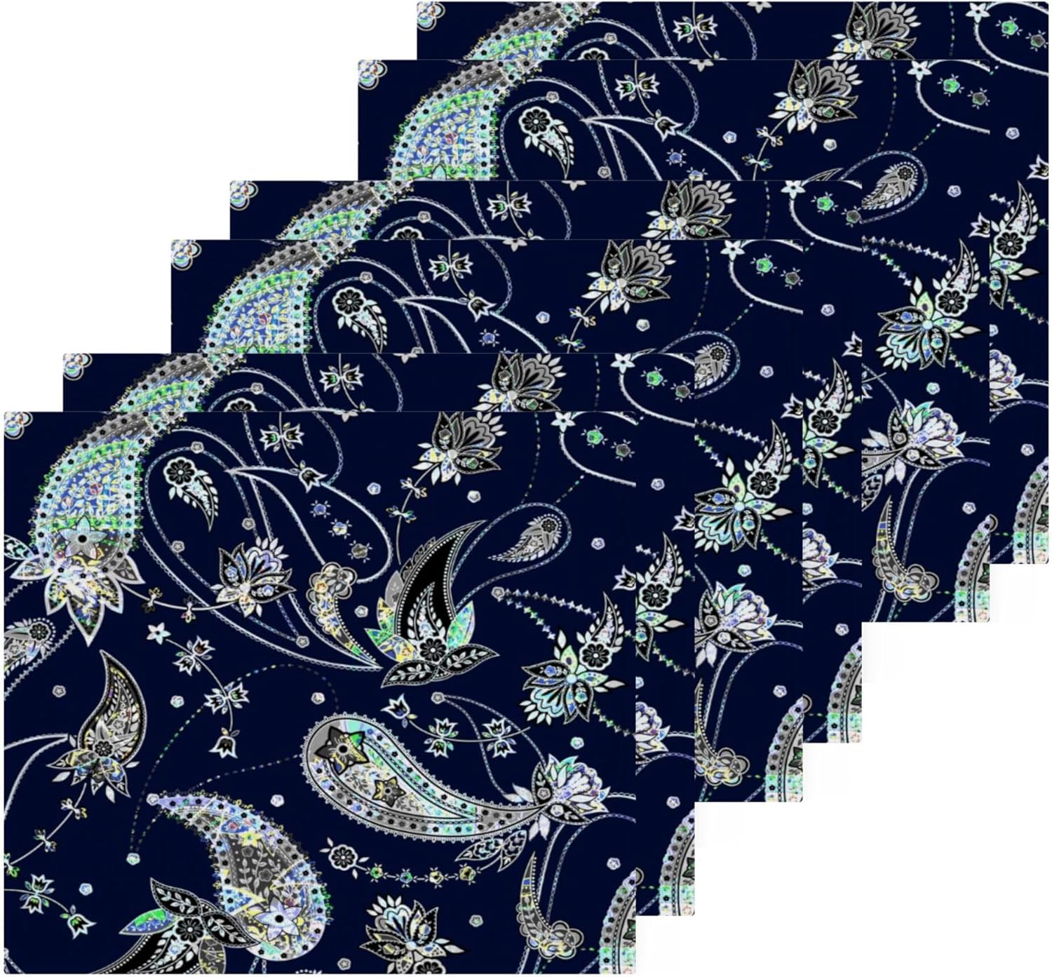 Paisley Washcloth Set for Fast Drying Perfect for Home Use