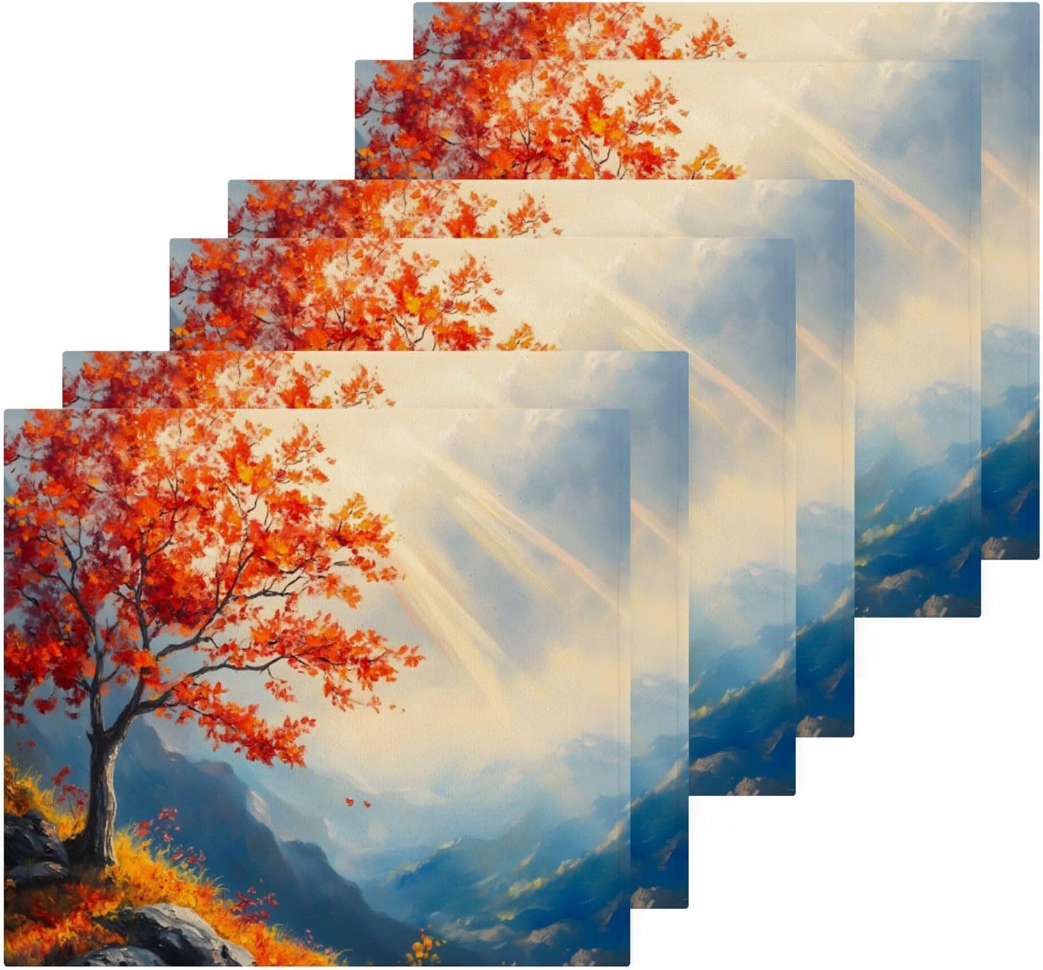 Perfect Xigua Autumn Tree Washcloths