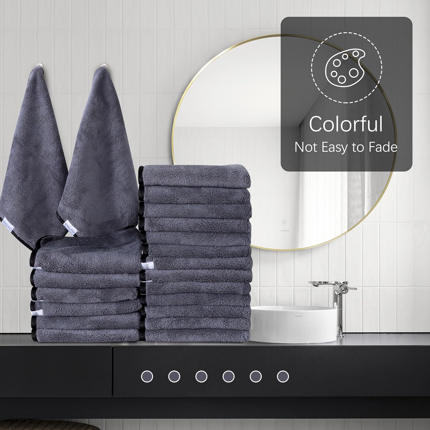 Cosy Family 24-Pack Washcloths