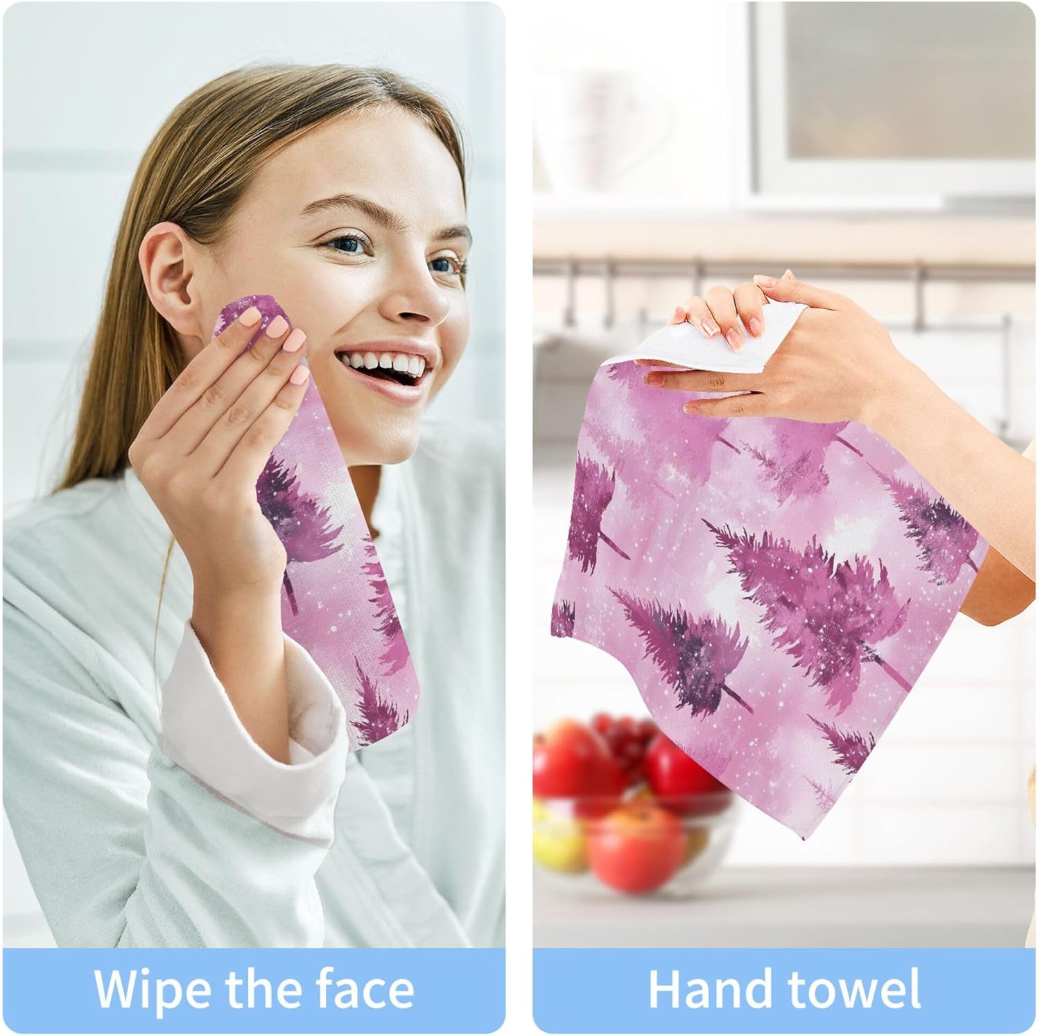 Xigua Winter Trees Washcloth Set