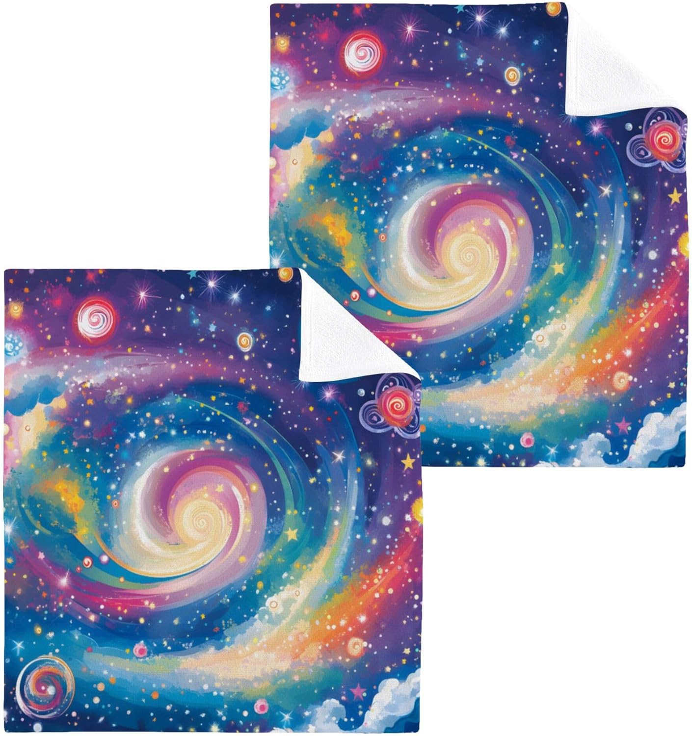 Fast Drying Galaxy Washcloth Set for Bathroom Kitchen