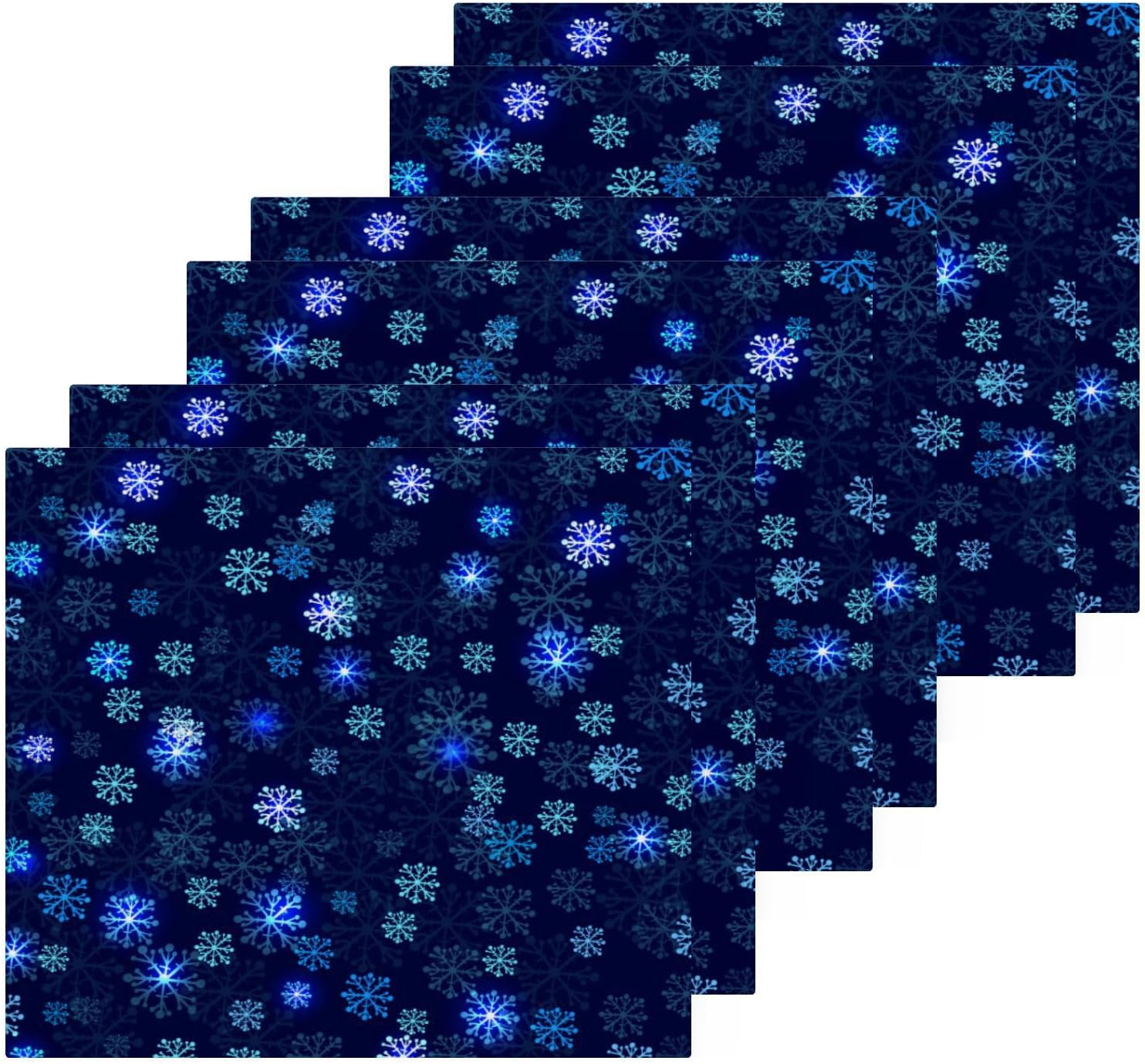 Perfect for Washes Delightful Blue Snowflake Washcloth Set for Baby Adults