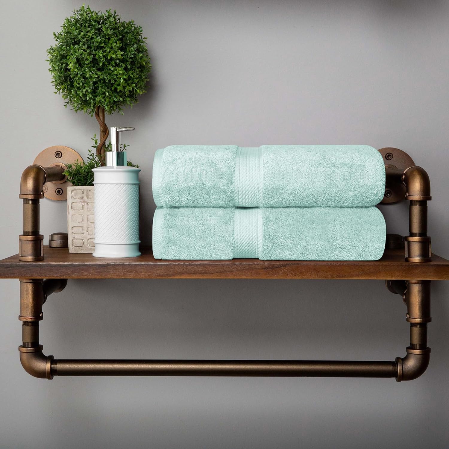 Superior Luxury Egyptian Cotton Pile Bath Towels Set Ultra Soft Plush