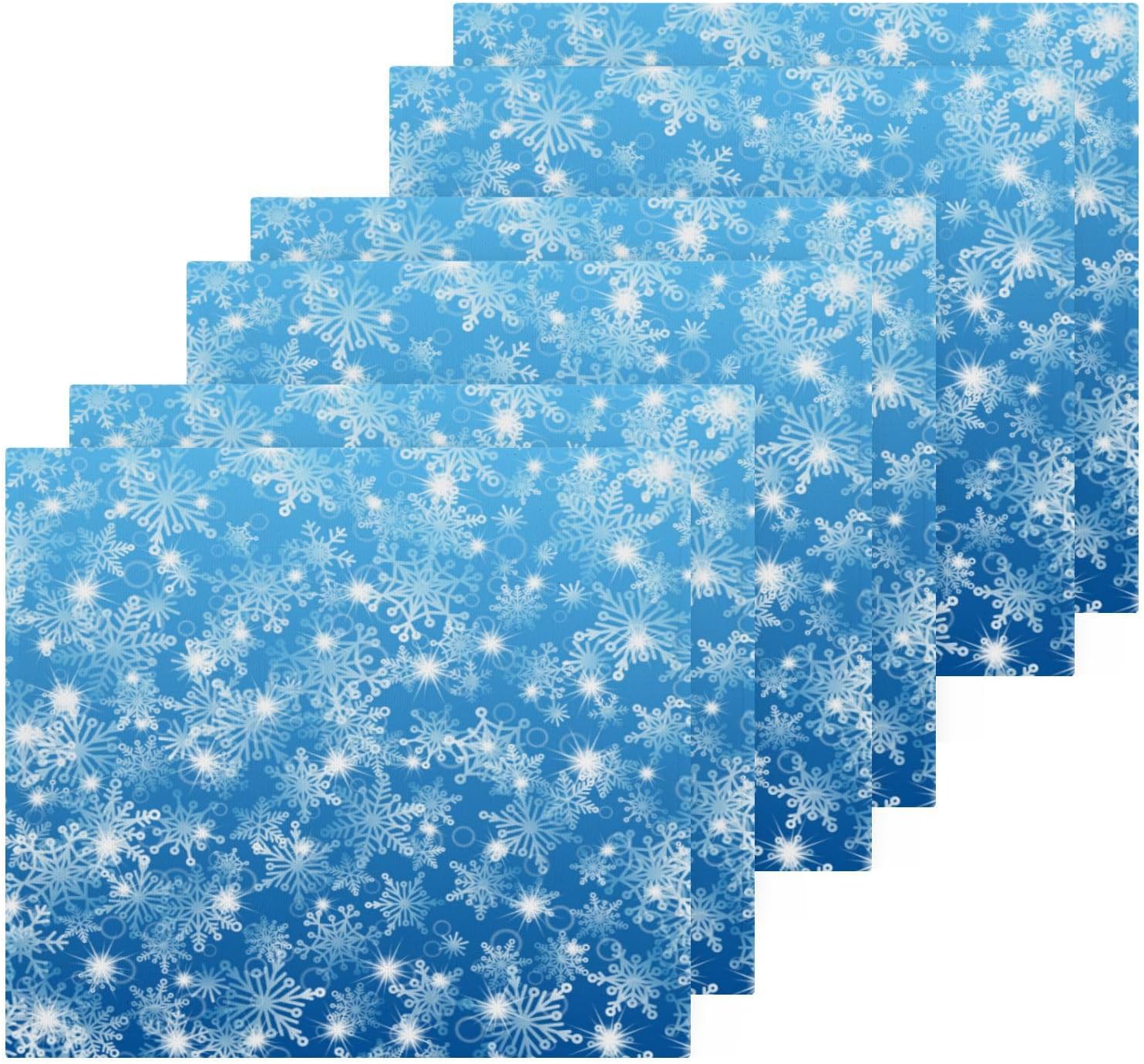 Adorable Christmas Snowflakes - Soft Reusable Washcloths