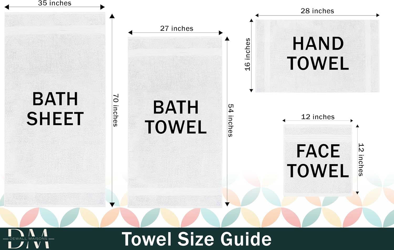 Dewall Maisons 18-Piece White Towel Set