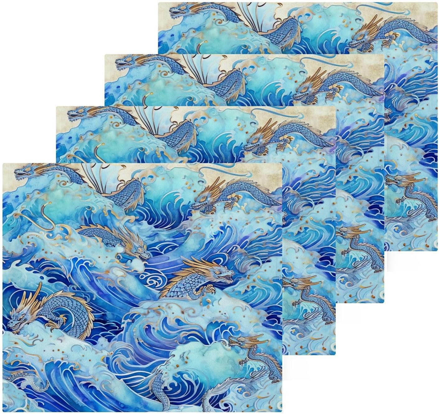 Chinese Dragon Washcloth Pack