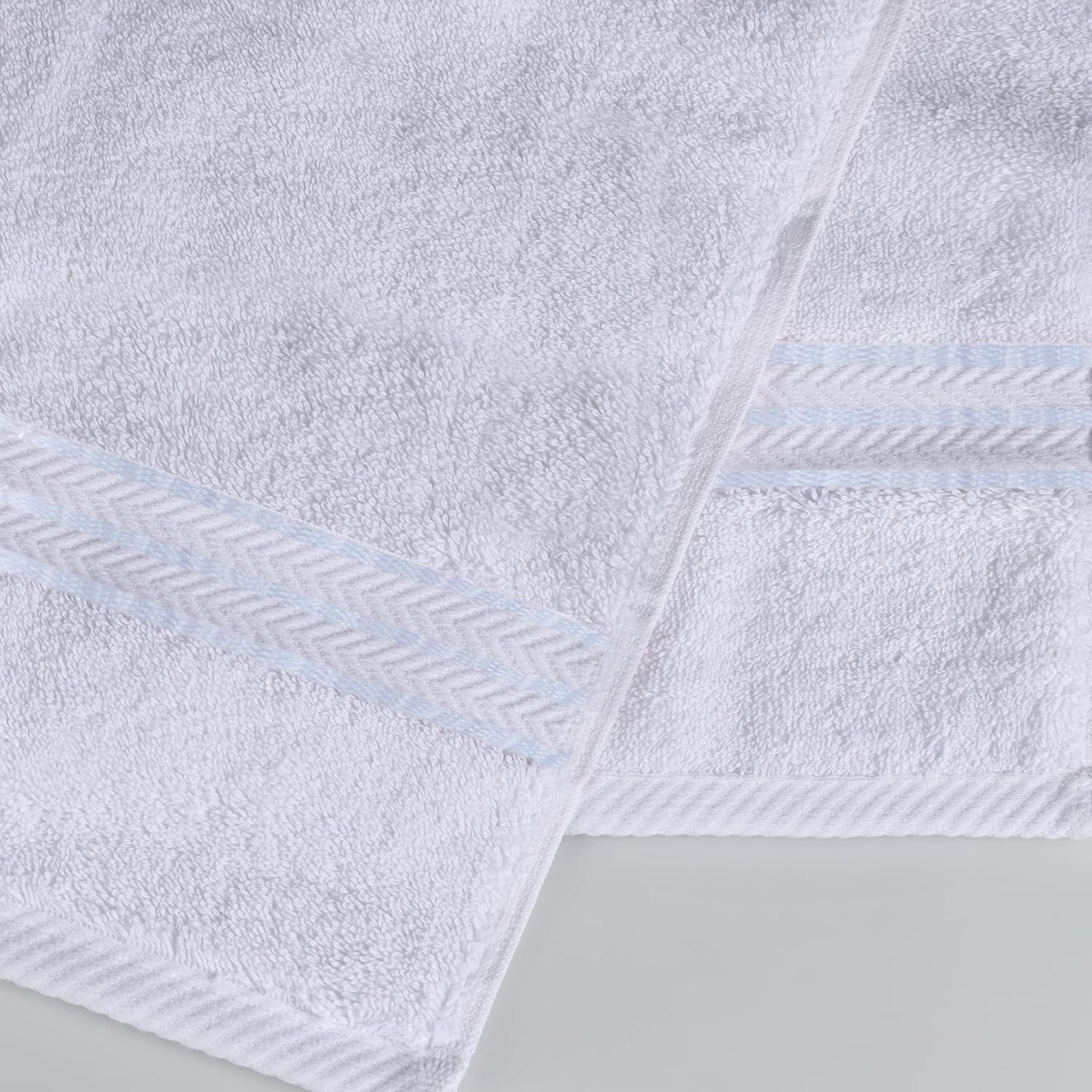 6-Piece Soft Turkish Cotton Bath Towels for Home Kitchen