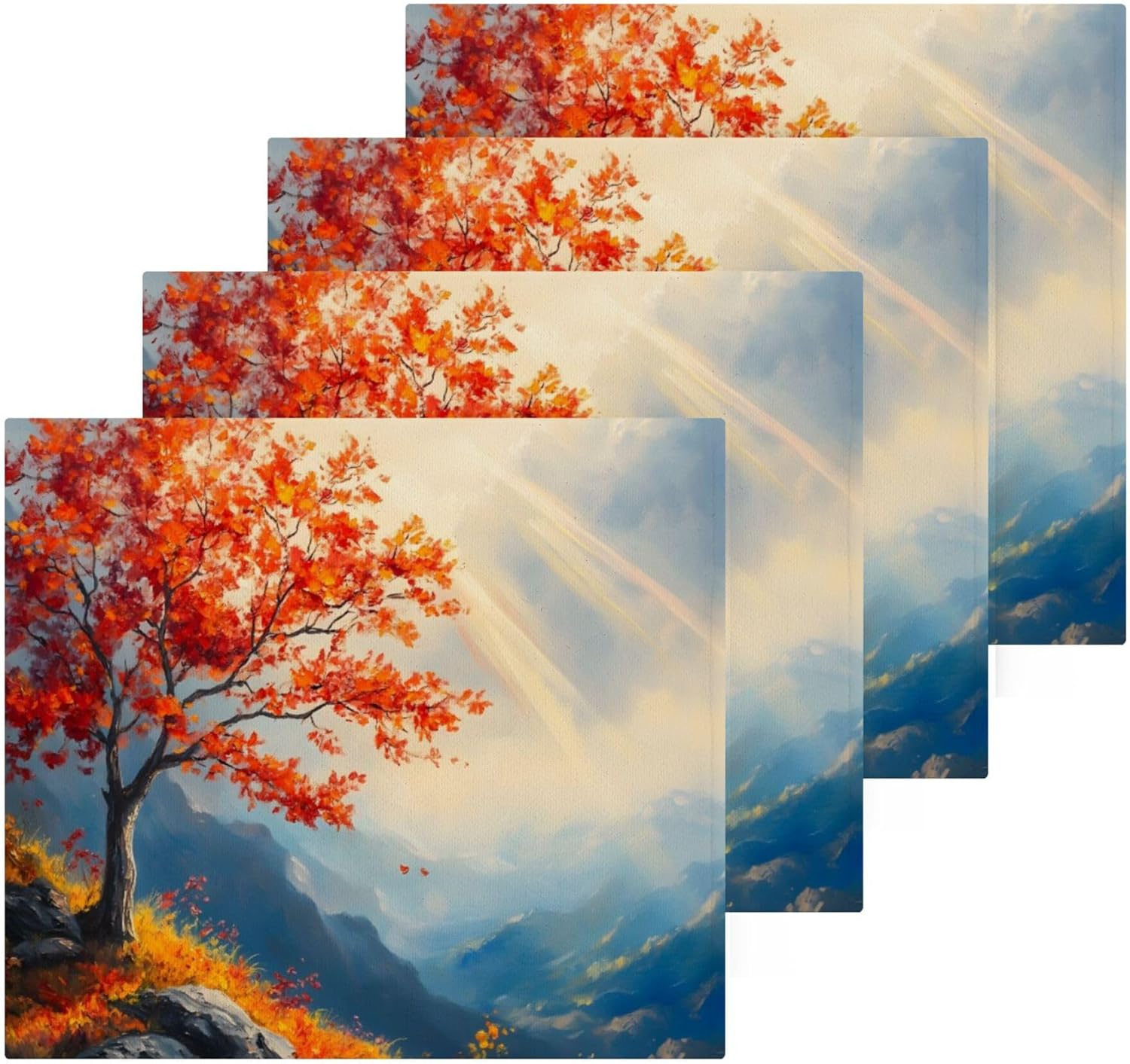 Perfect Xigua Autumn Tree Washcloths