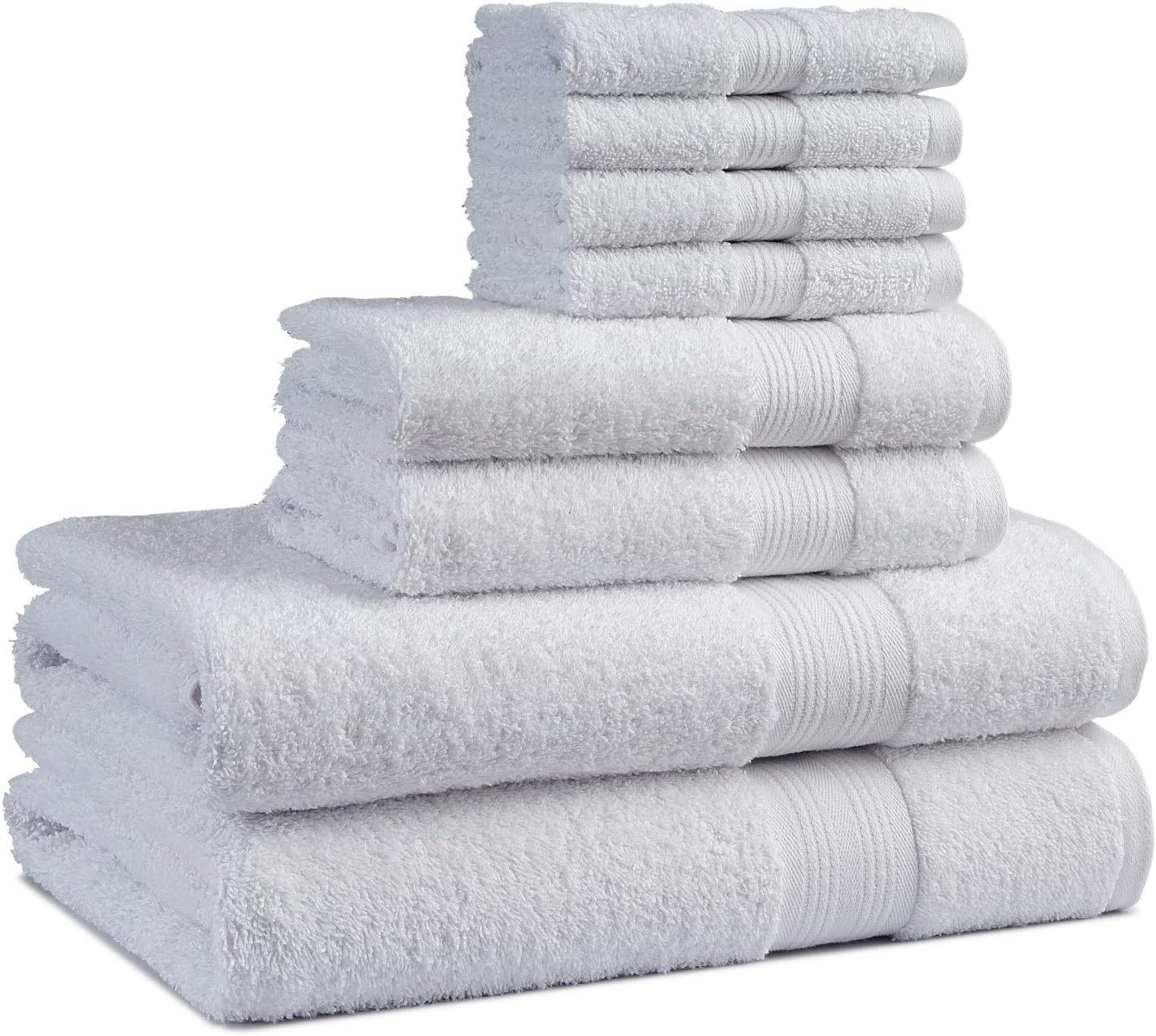 Extra-Luxurious 8-Piece 100 Cotton towel set for bath and beyond