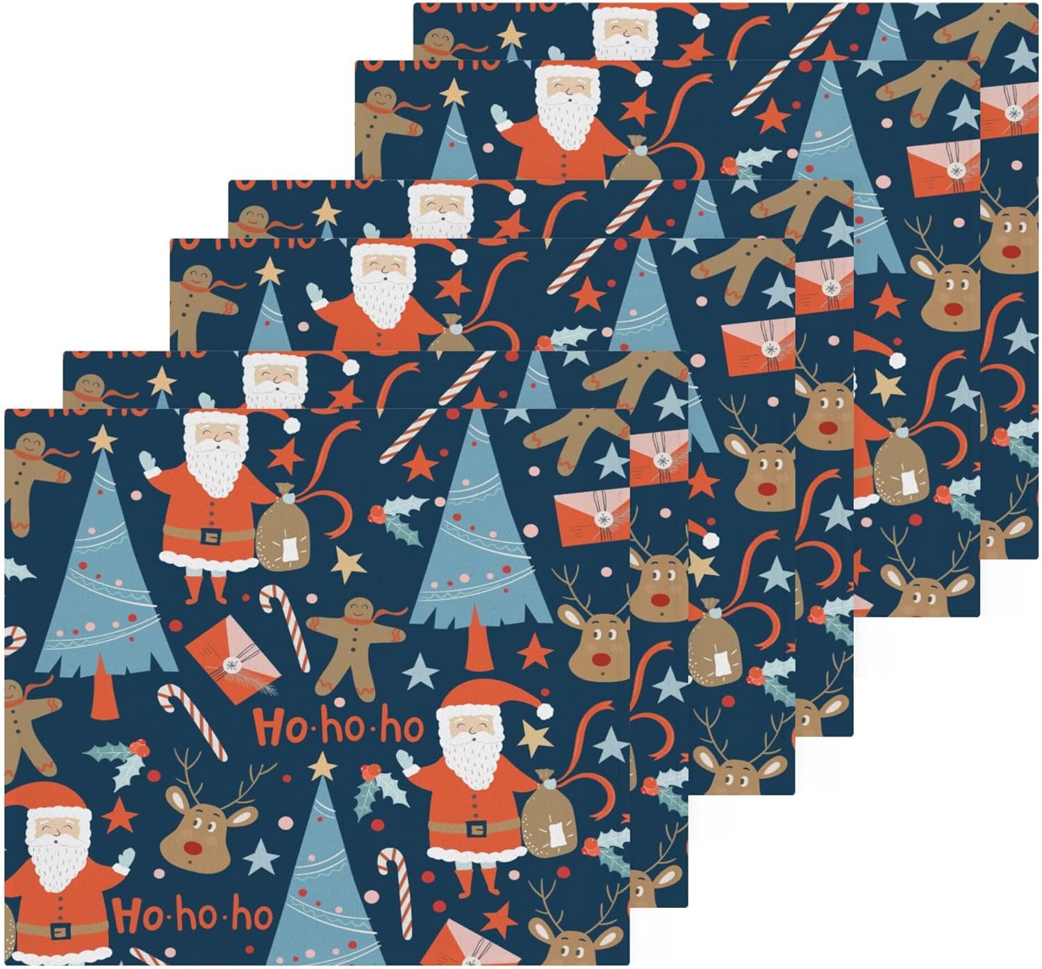 Xigua Christmas Santa Washcloth Set - Perfect for Bath Kitchen and Travel