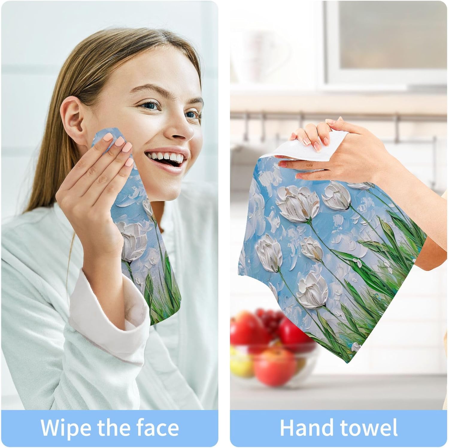 Xigua Flowers Washcloth Set Effortless Fast Drying Multi-Purpose
