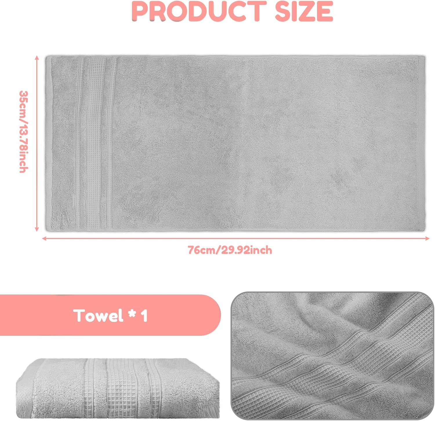 ZLHETWT Soft Absorbent Washcloth for Face and Body
