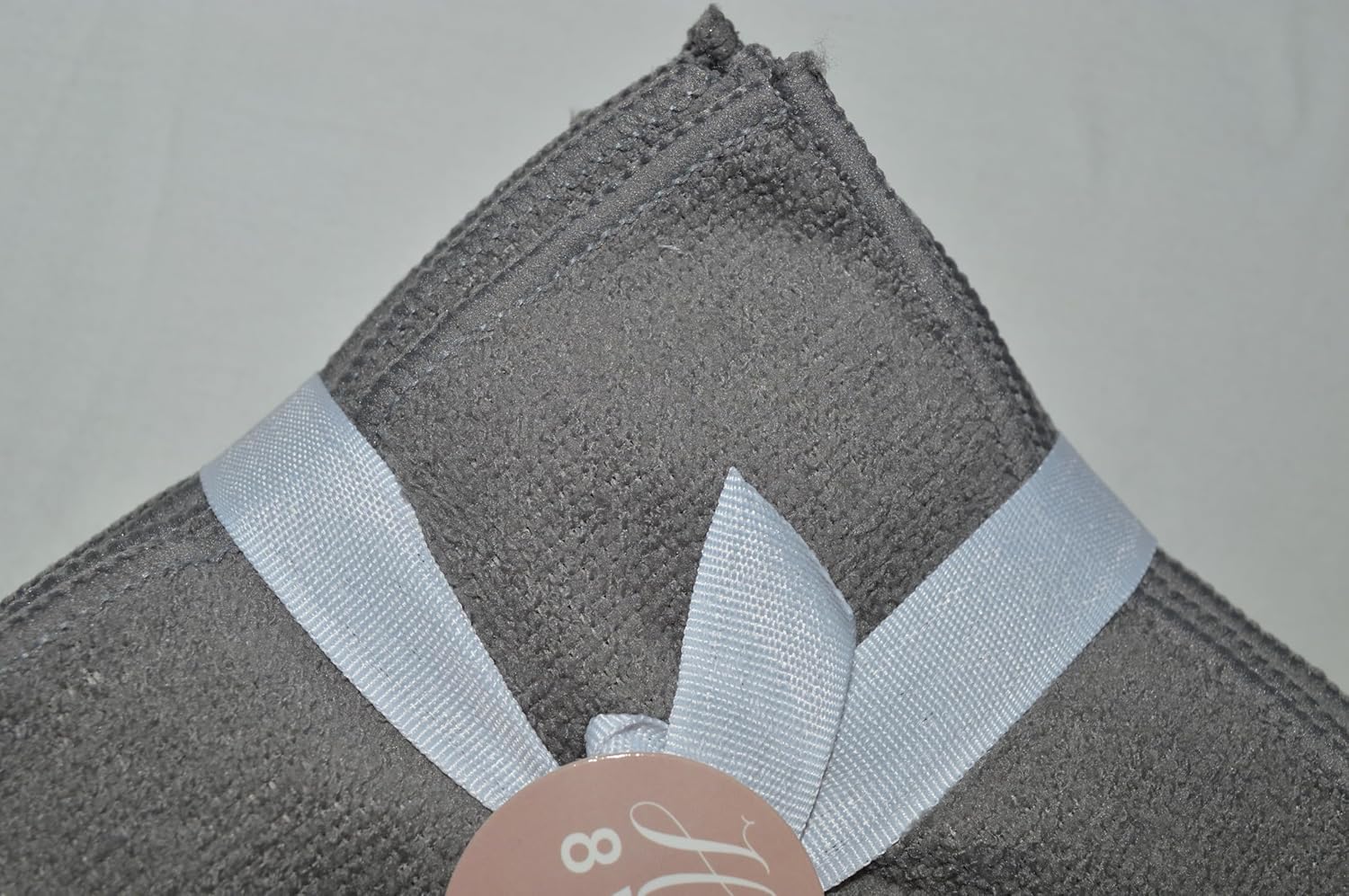 8Pack Microfiber Washcloths Gray White Hotel Washcloths Soft Effective Durable Lint-Free