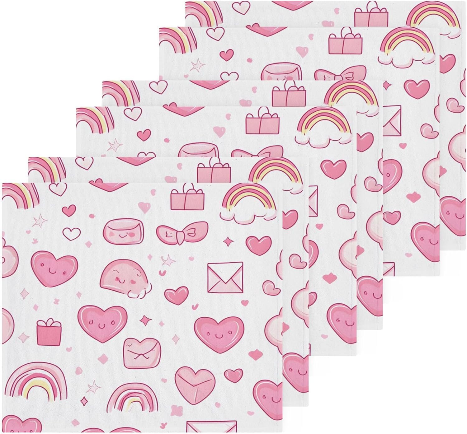 Bath Heart Washcloth Set for Valentines Day