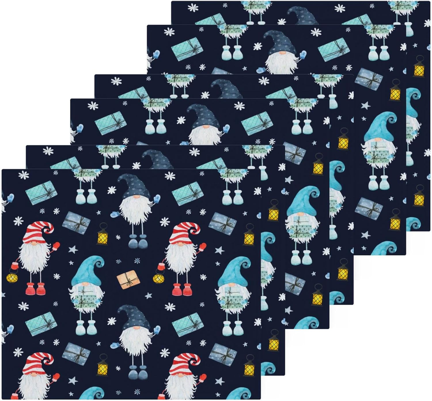 Xigua Christmas Gnome Washcloth Set - multi-purpose soft drying towels