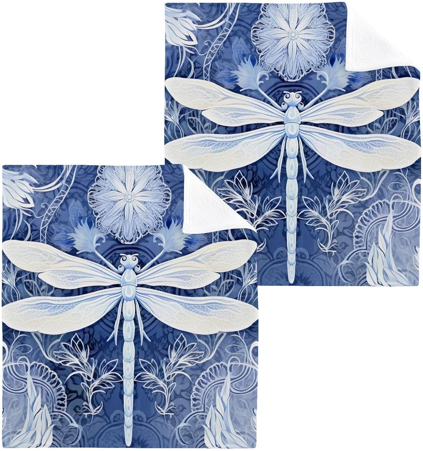 Double-Stitch Softness 2-Piece Reusable Cotton Face Towels