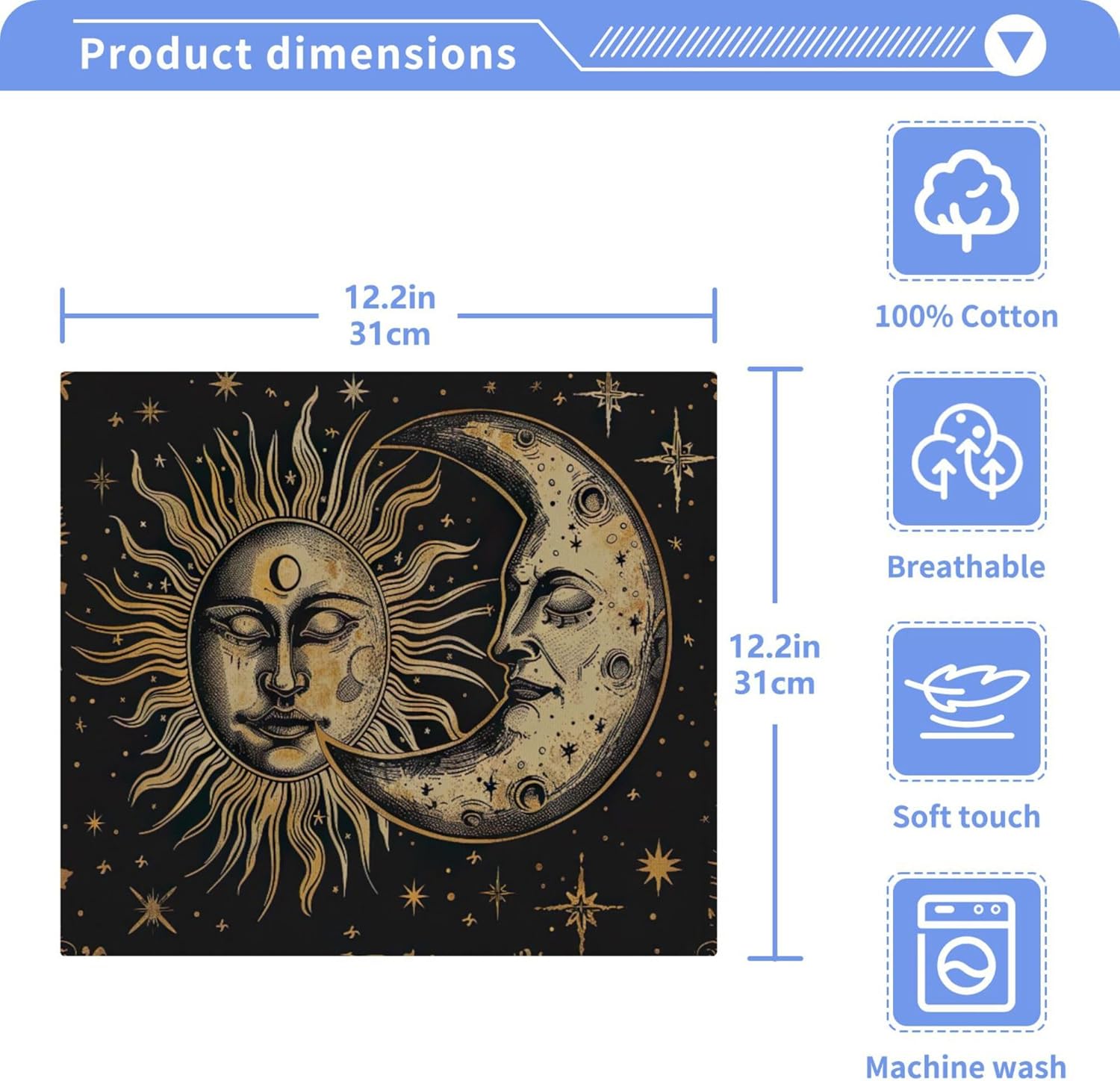 Xigua Sun and Moon Washcloth Set