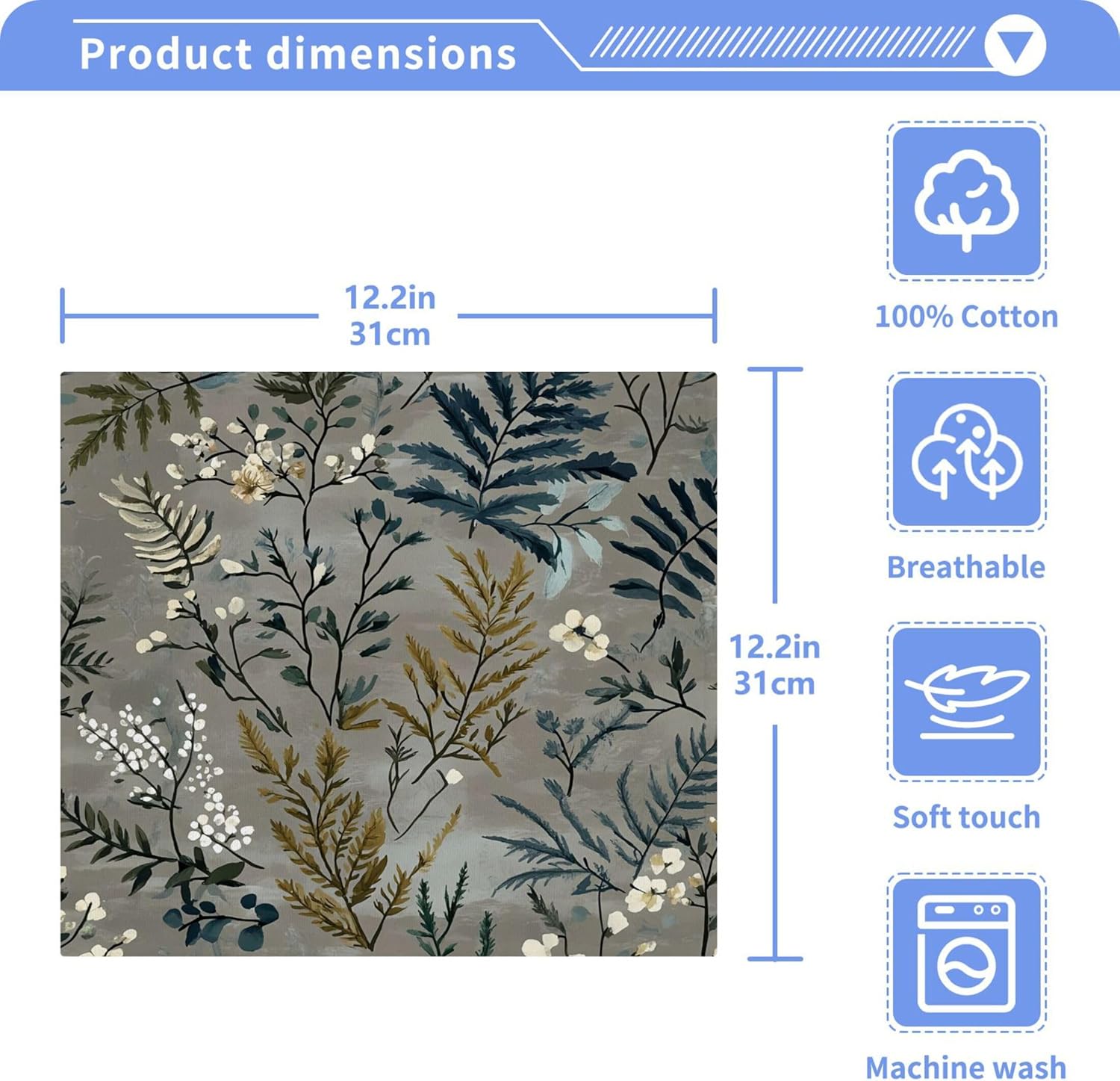 Premium Soft Washcloths 12x12 in Set of 2