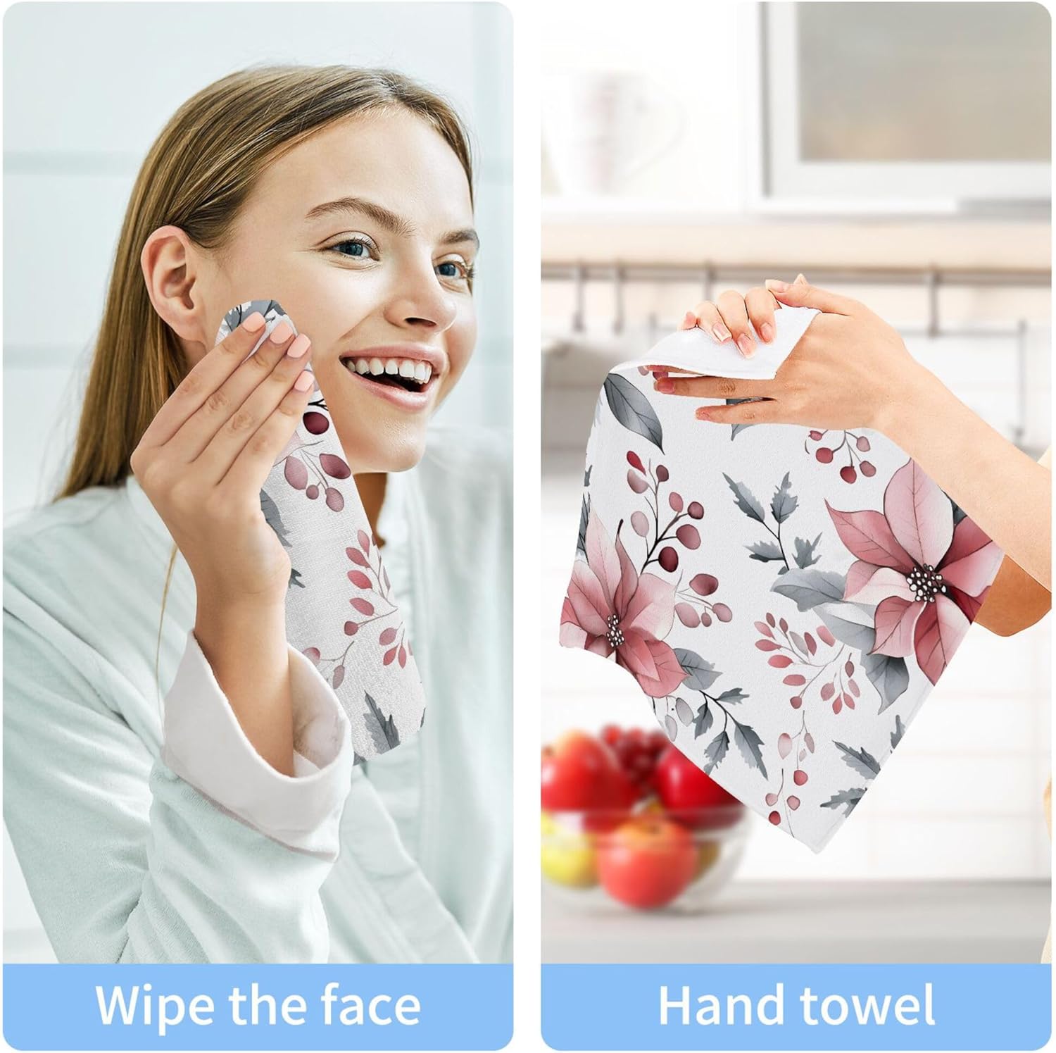 Xigua Watercolor Greenery Washcloth Set