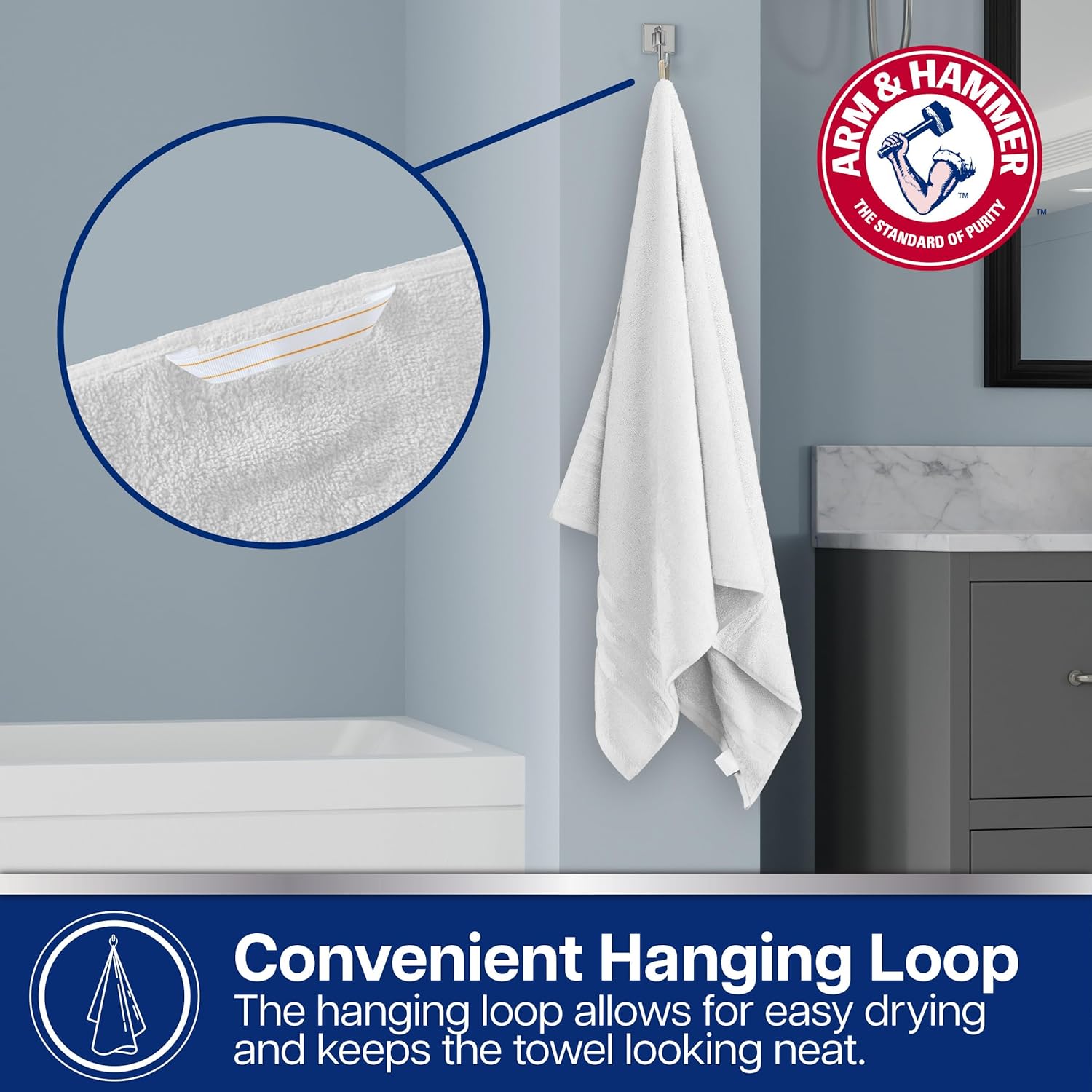 AntiOD 6-Piece Performance Towel Set Grey