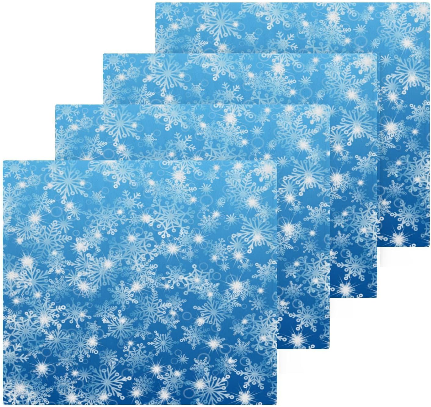 Adorable Christmas Snowflakes - Soft Reusable Washcloths