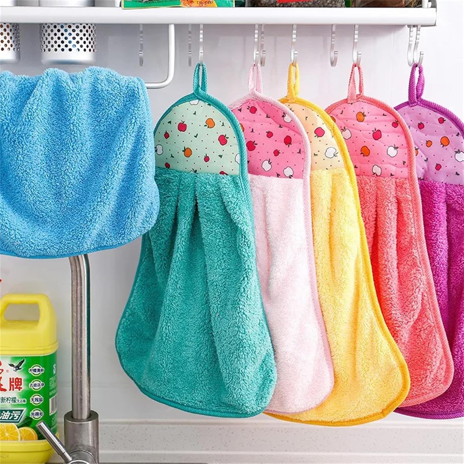 Quick Dry Microfiber Hand Towels with Hanging Loop 3 Pack