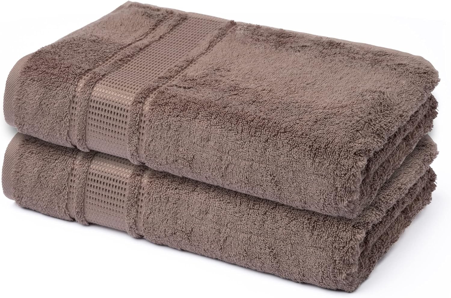 2-Piece Mocha Brown Bath Towel Set