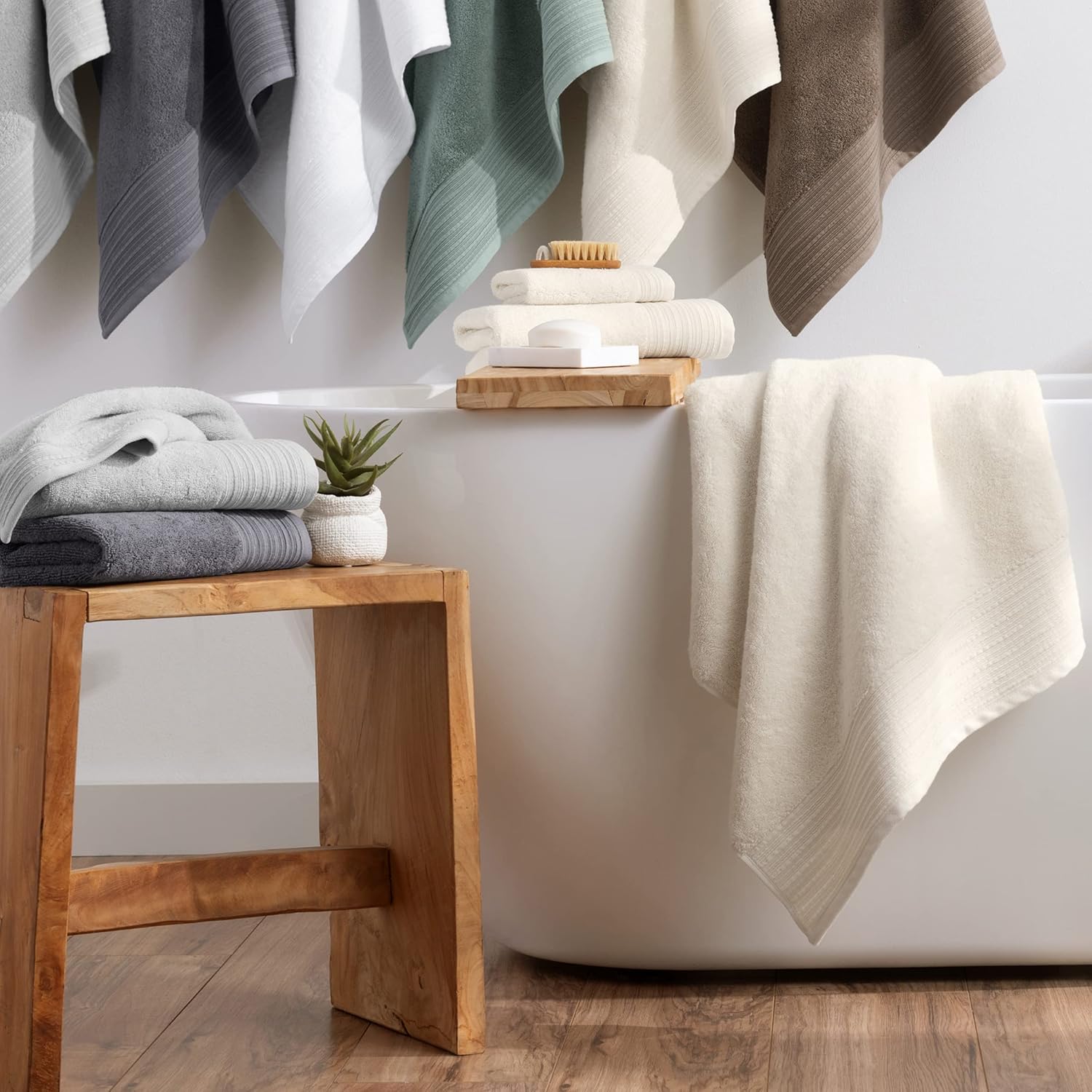 Aston Arden Anatolia Turkish Bath Towels - Pack of 2 30x60 Cotton White