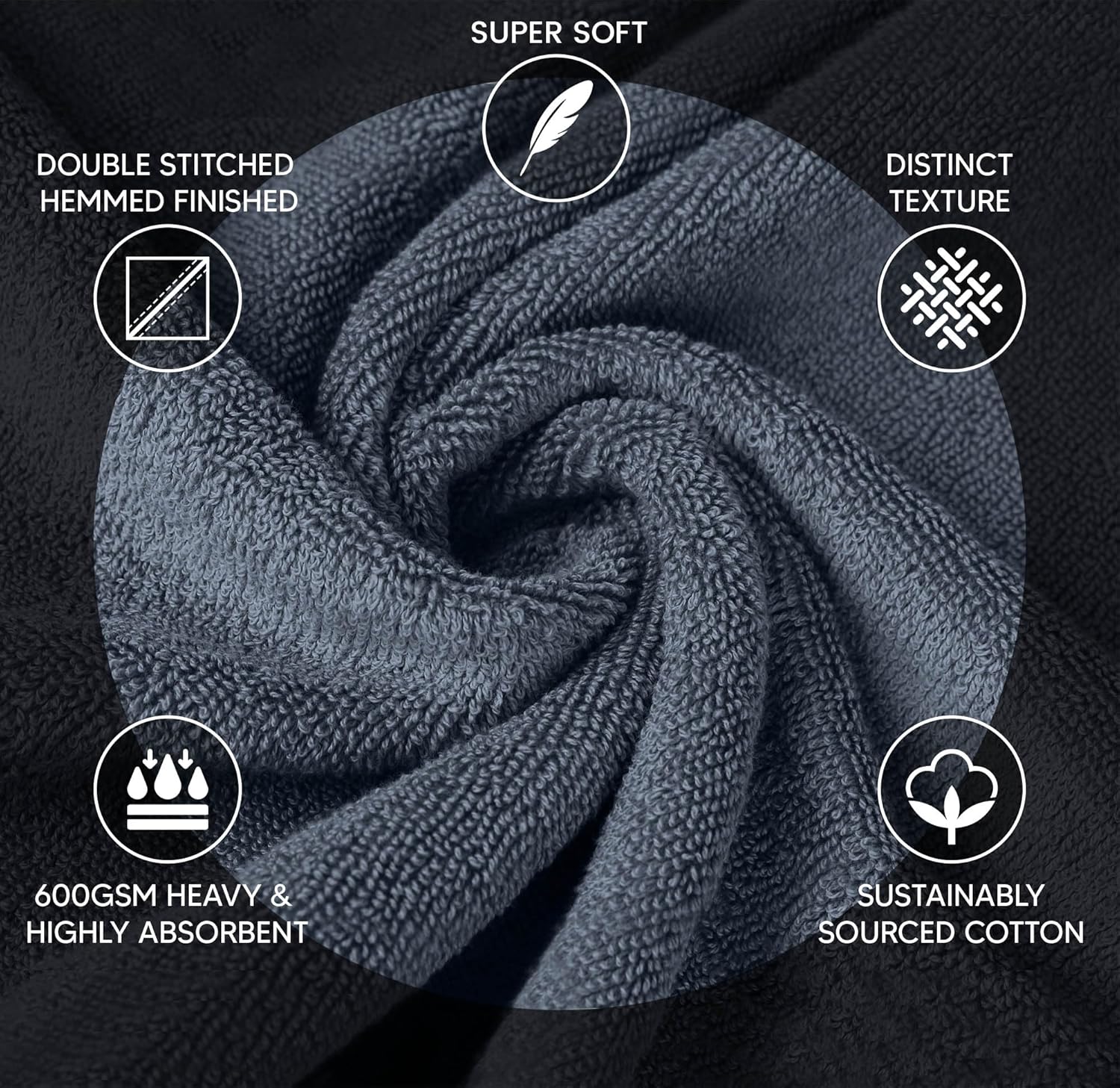 Yraly Luxury Wash Cloths 12 Pack 13x13 Inch