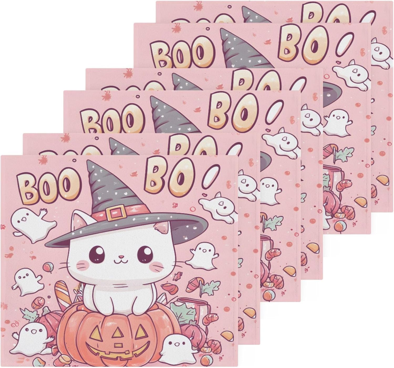 Cute Cat Witch Hat Washcloth Set